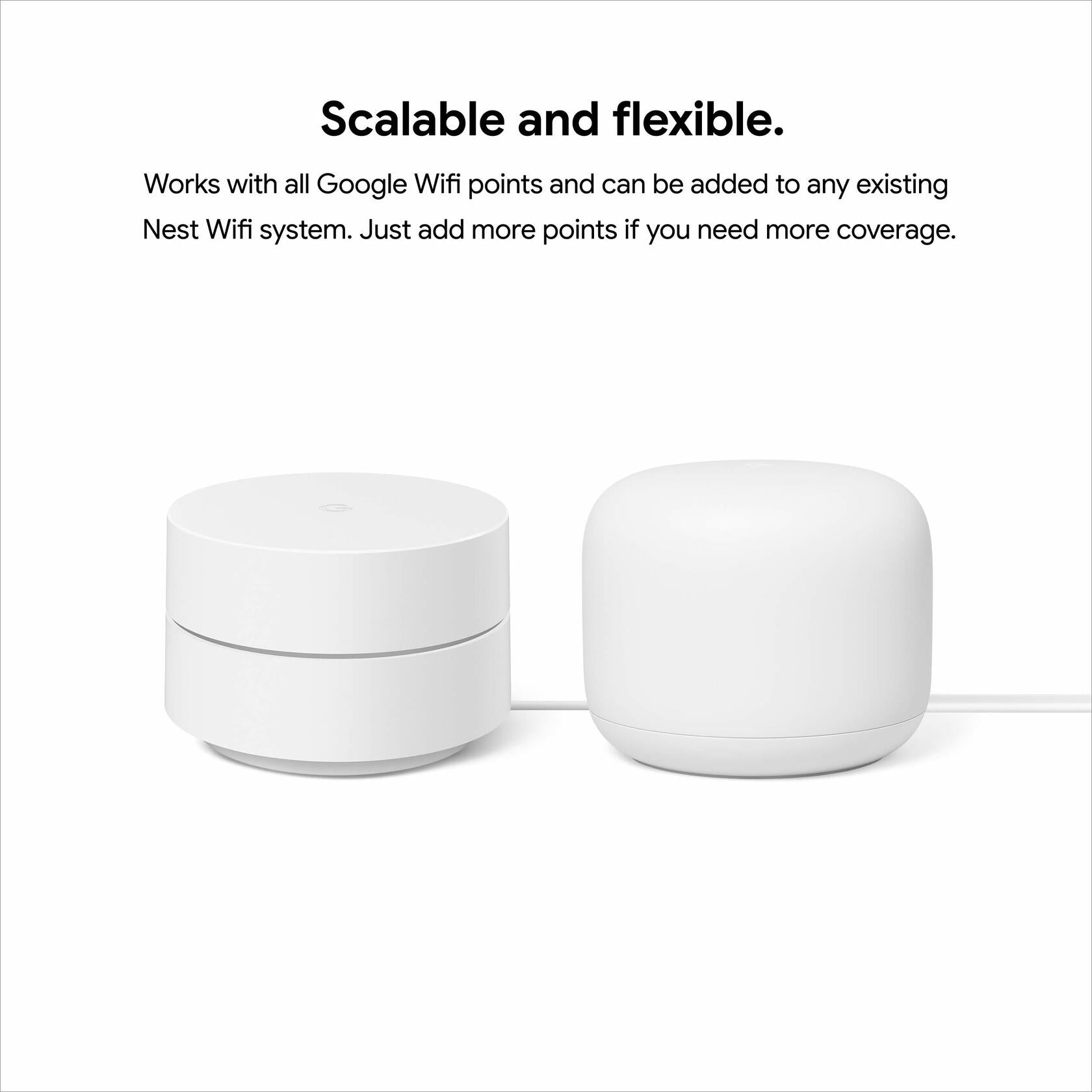 Google WiFi AC1200 Mesh WiFi Router System - 4500 Sq Ft Coverage - 3 Pack