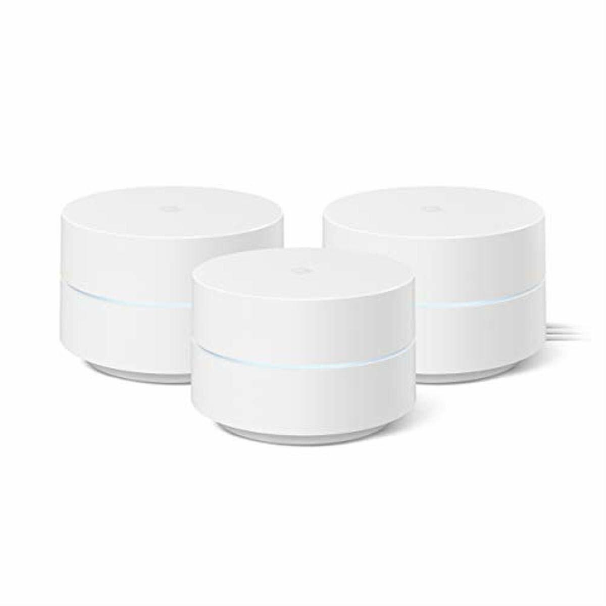 Google WiFi AC1200 Mesh WiFi Router System - 4500 Sq Ft Coverage - 3 Pack