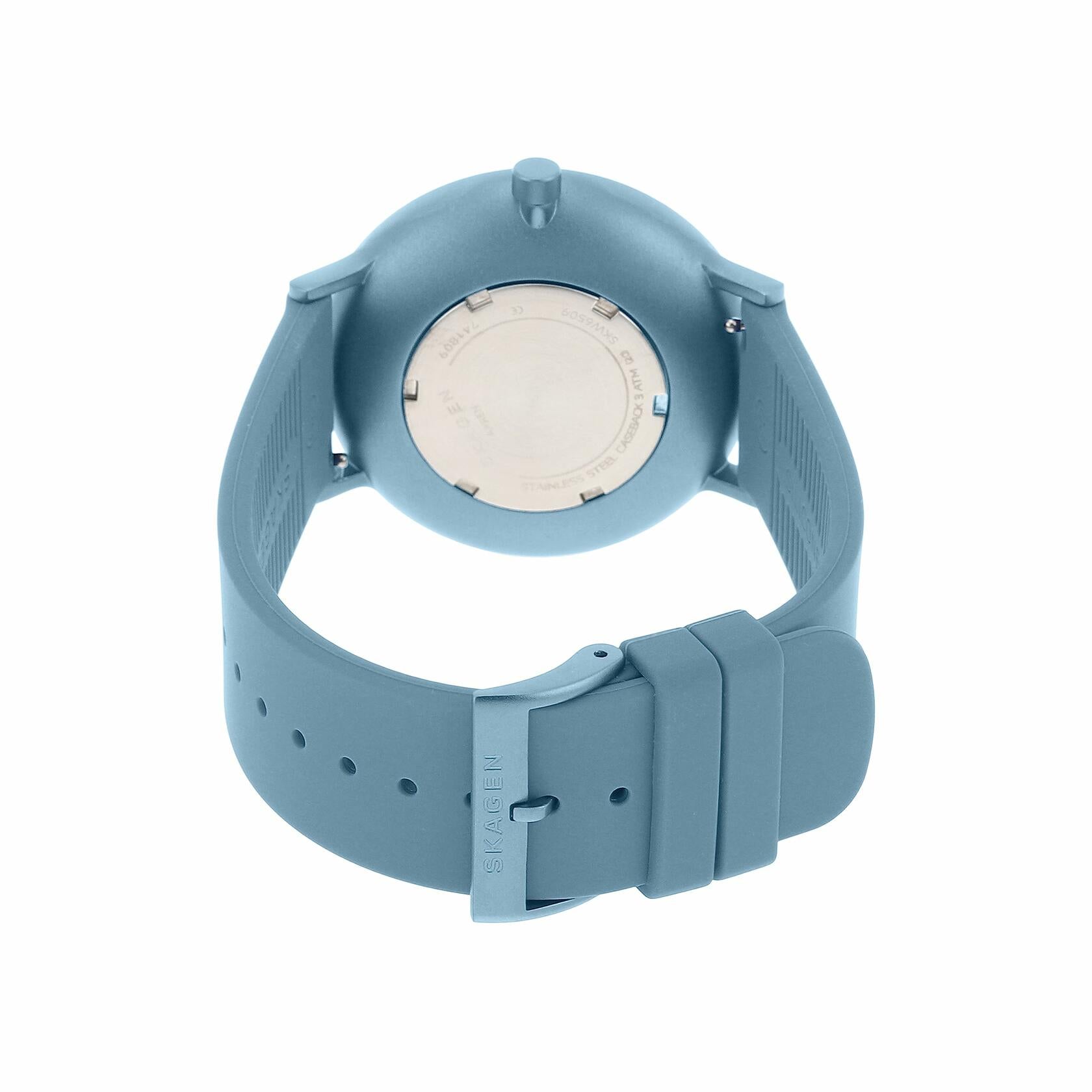 Skagen Aaren Kulor 20mm Aluminum Quartz Light Blue Dial Unisex Watch SKW6509