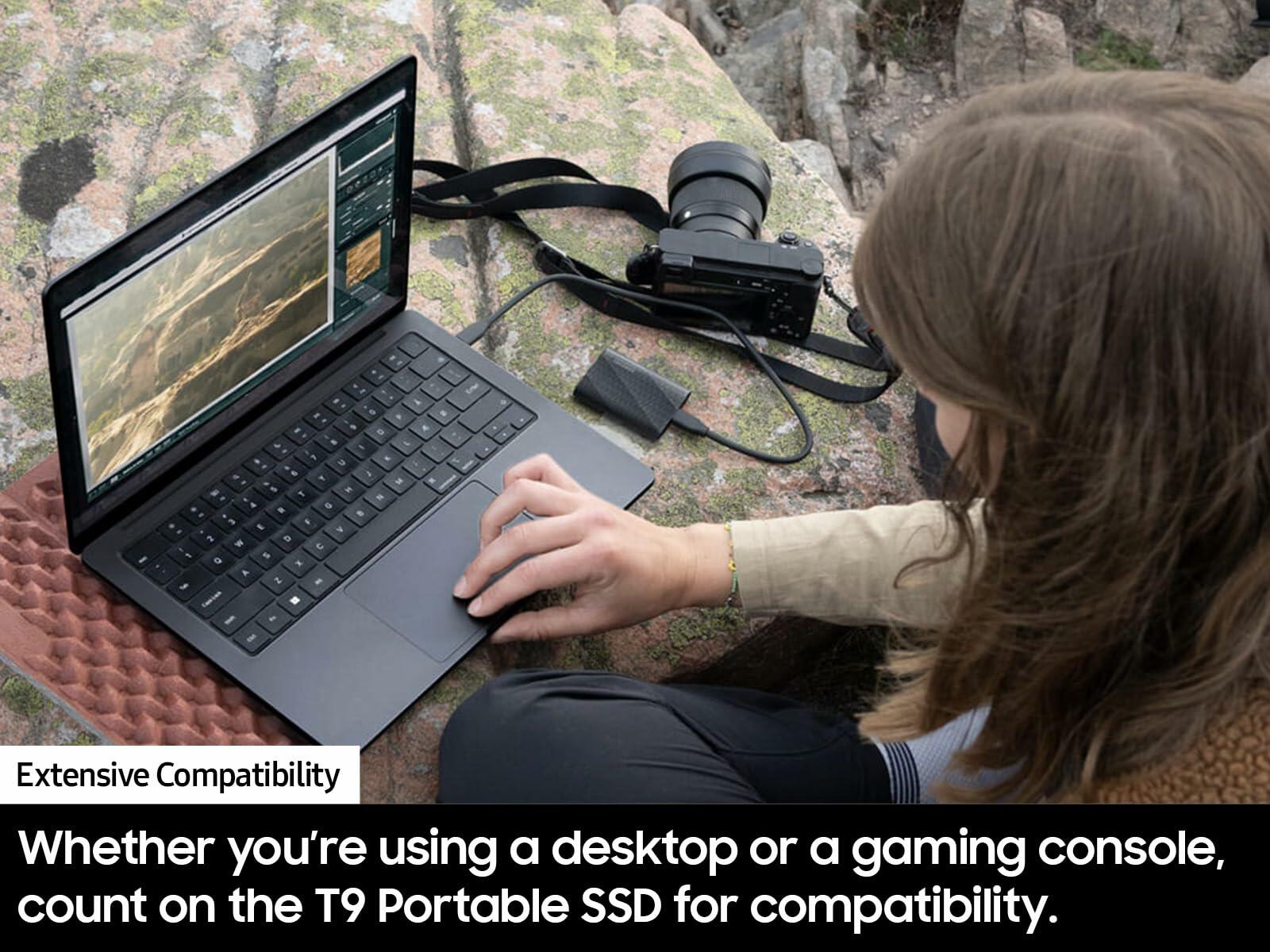 Samsung T9 4TB Portable SSD Up to 2000MB/s, Gen 2x2, (MU-PG4T0B/AM) - Black