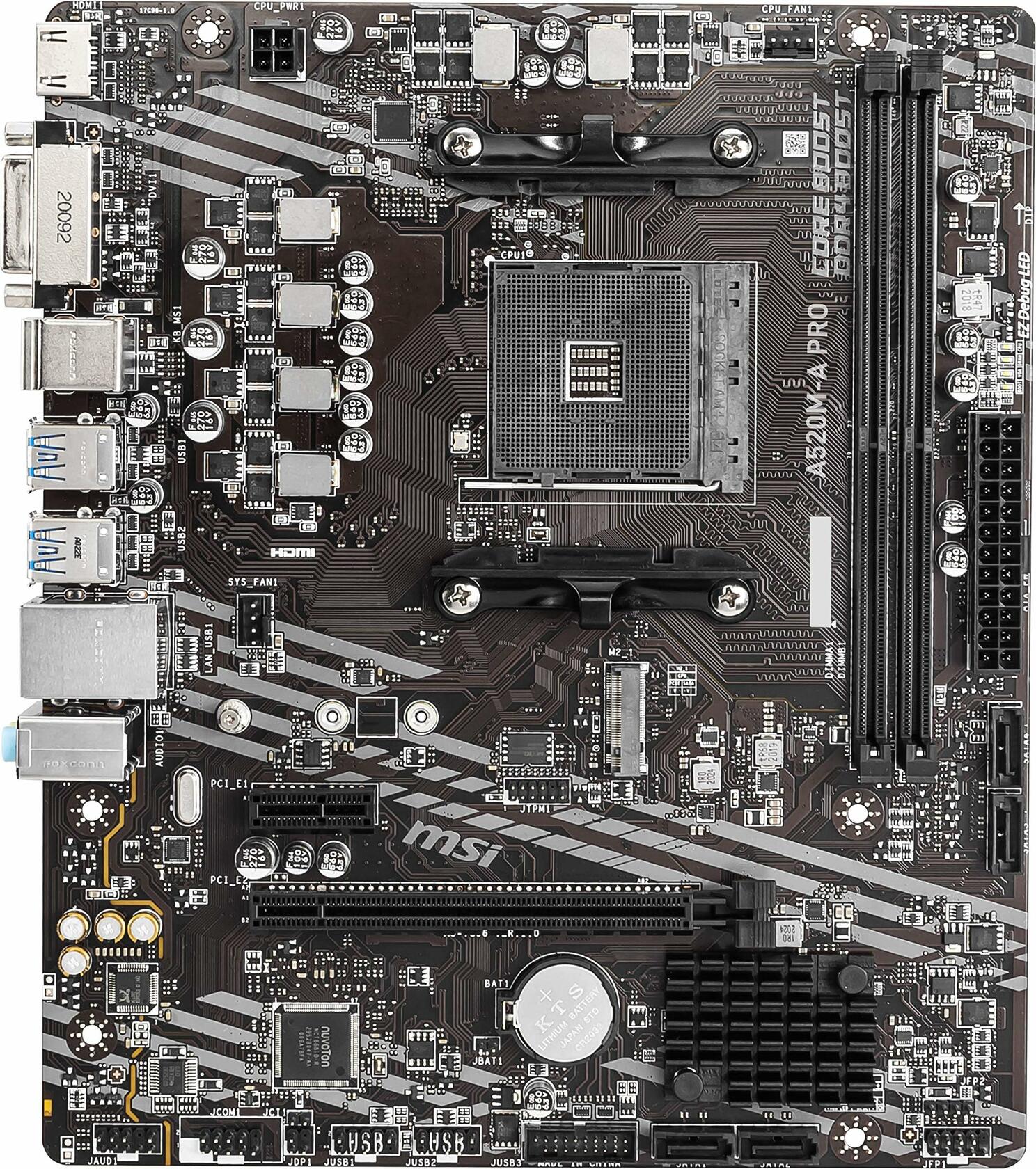 MSI A520M-A PRO Gaming Motherboard AMD Ryzen 5000, DDR4, AM4, PCIe 3.0