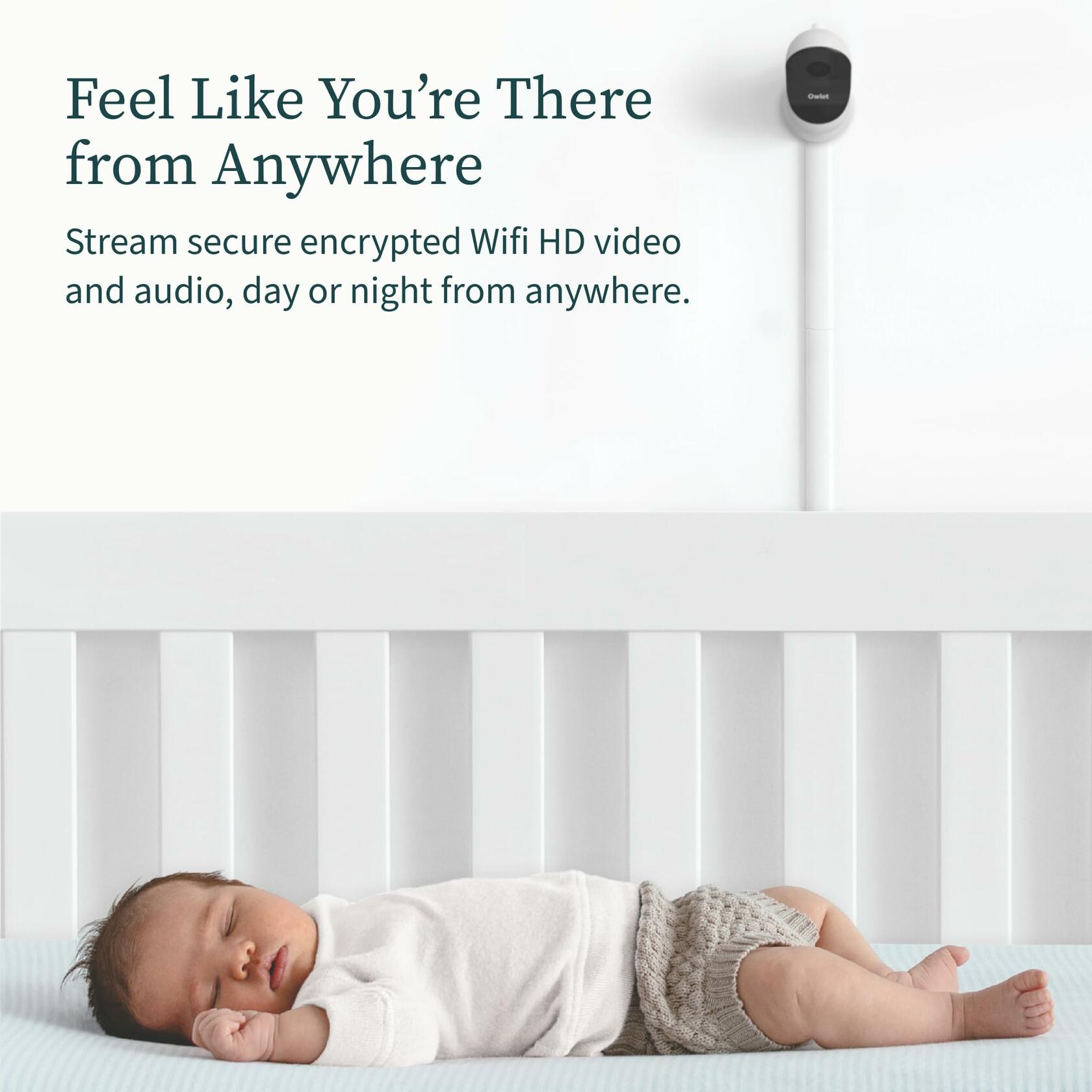 Owlet Cam 2 Smart Video Baby Monitor,1080p Night Vision, 2-Way Audio - Blue