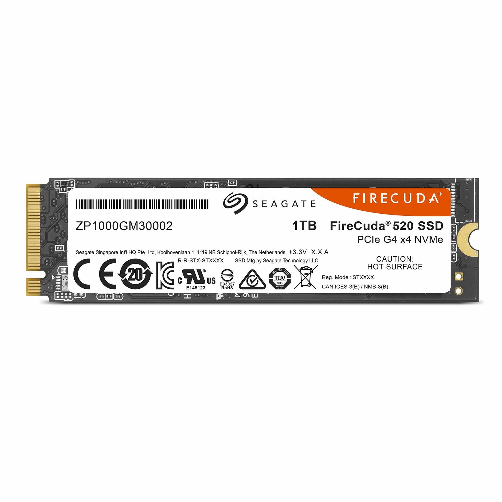 Seagate FireCuda 520 1TB NVMe PCIe 4.0 X4 M.2 Internal SSD