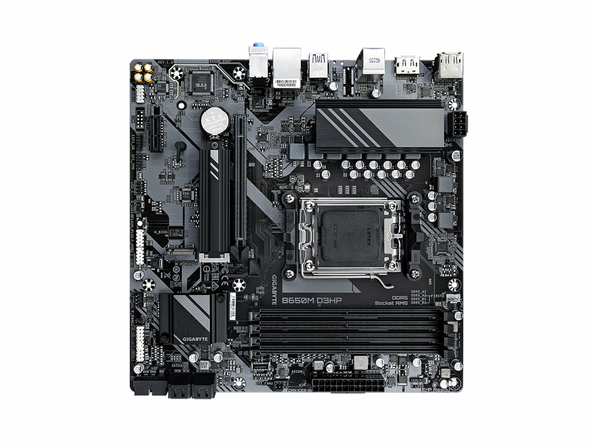 GIGABYTE B650M D3HP Ultra Durable Motherboard AM5, LGA 1718, AMD, mATX, DDR5