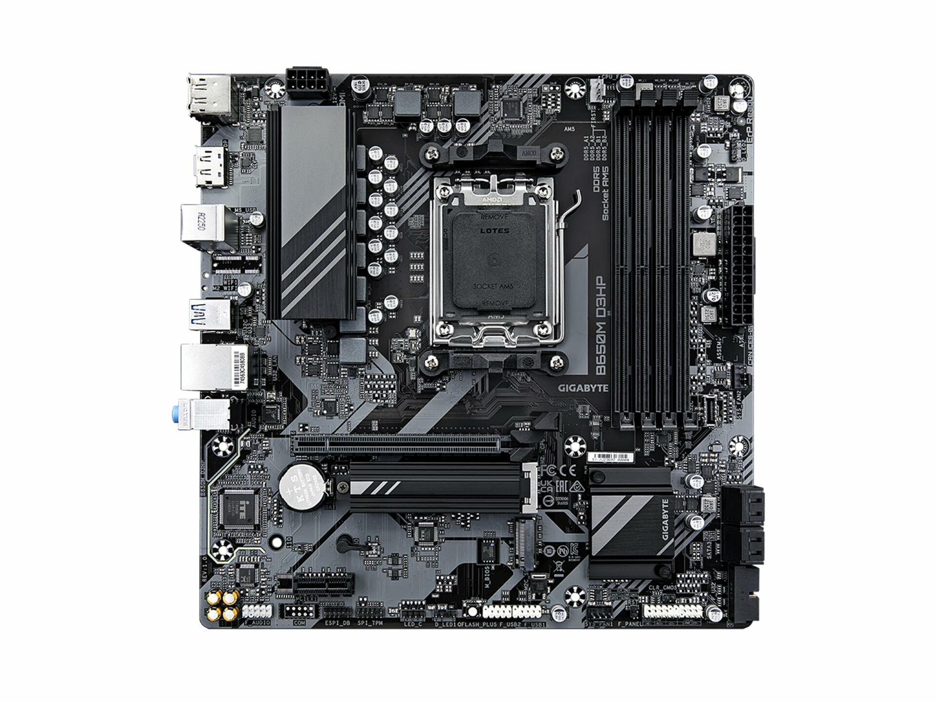 GIGABYTE B650M D3HP Ultra Durable Motherboard AM5, LGA 1718, AMD, mATX, DDR5