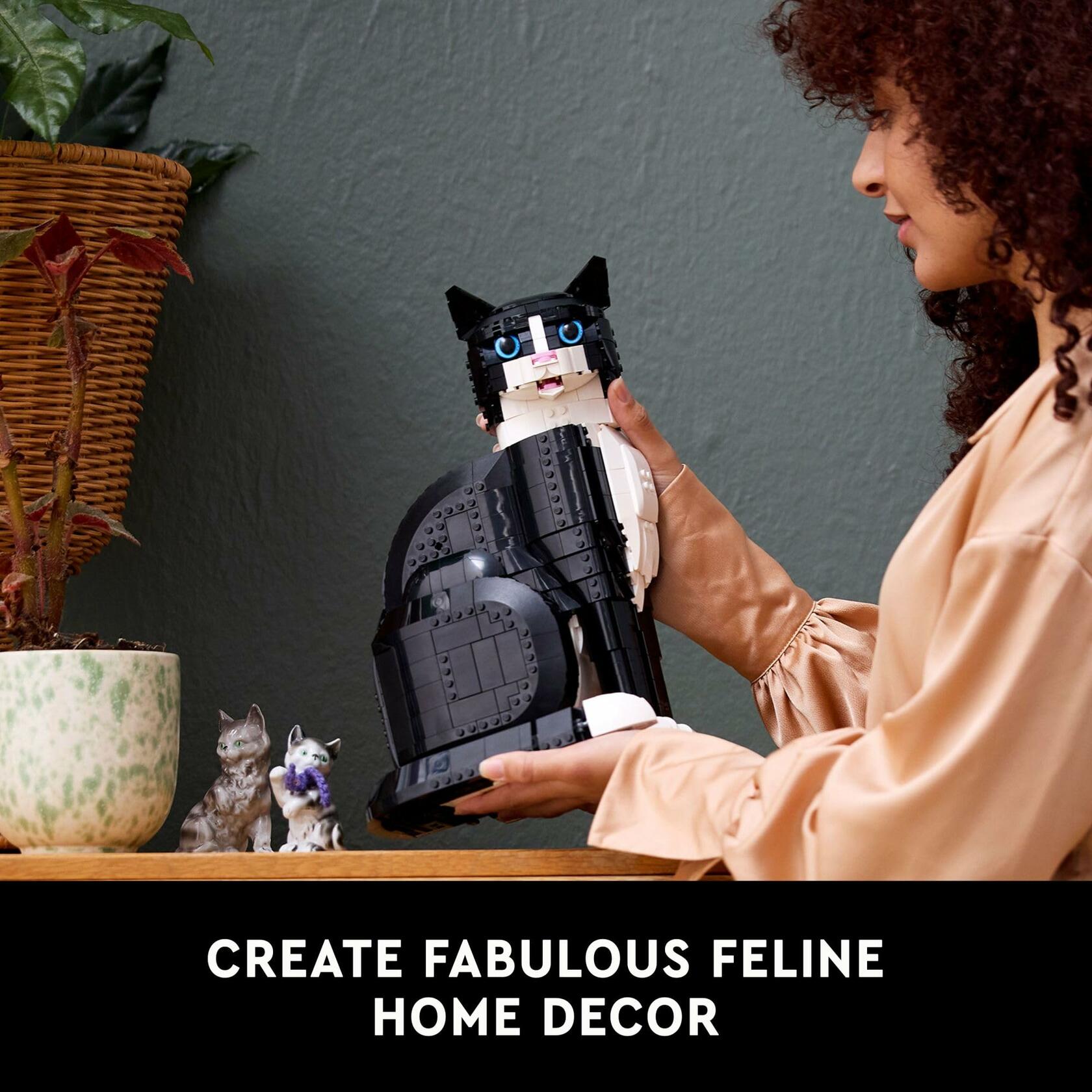 LEGO Ideas Tuxedo Cat Building Set 21349, Ages 18+, 1710 pcs