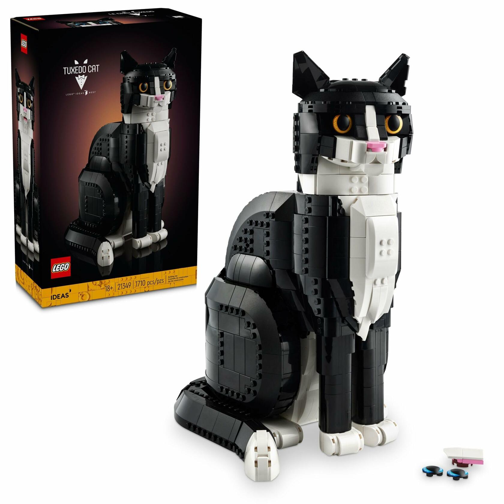 LEGO Ideas Tuxedo Cat Building Set 21349, Ages 18+, 1710 pcs