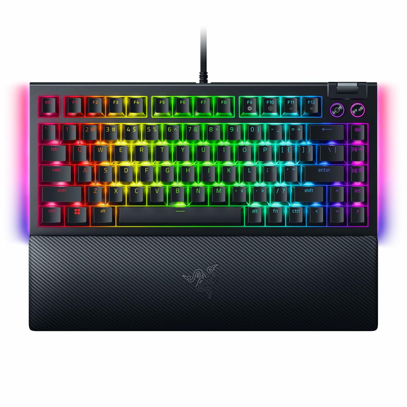Razer BlackWidow V4 75% - Hot-Swappable Mechanical Gaming Keyboard, RGB/Black