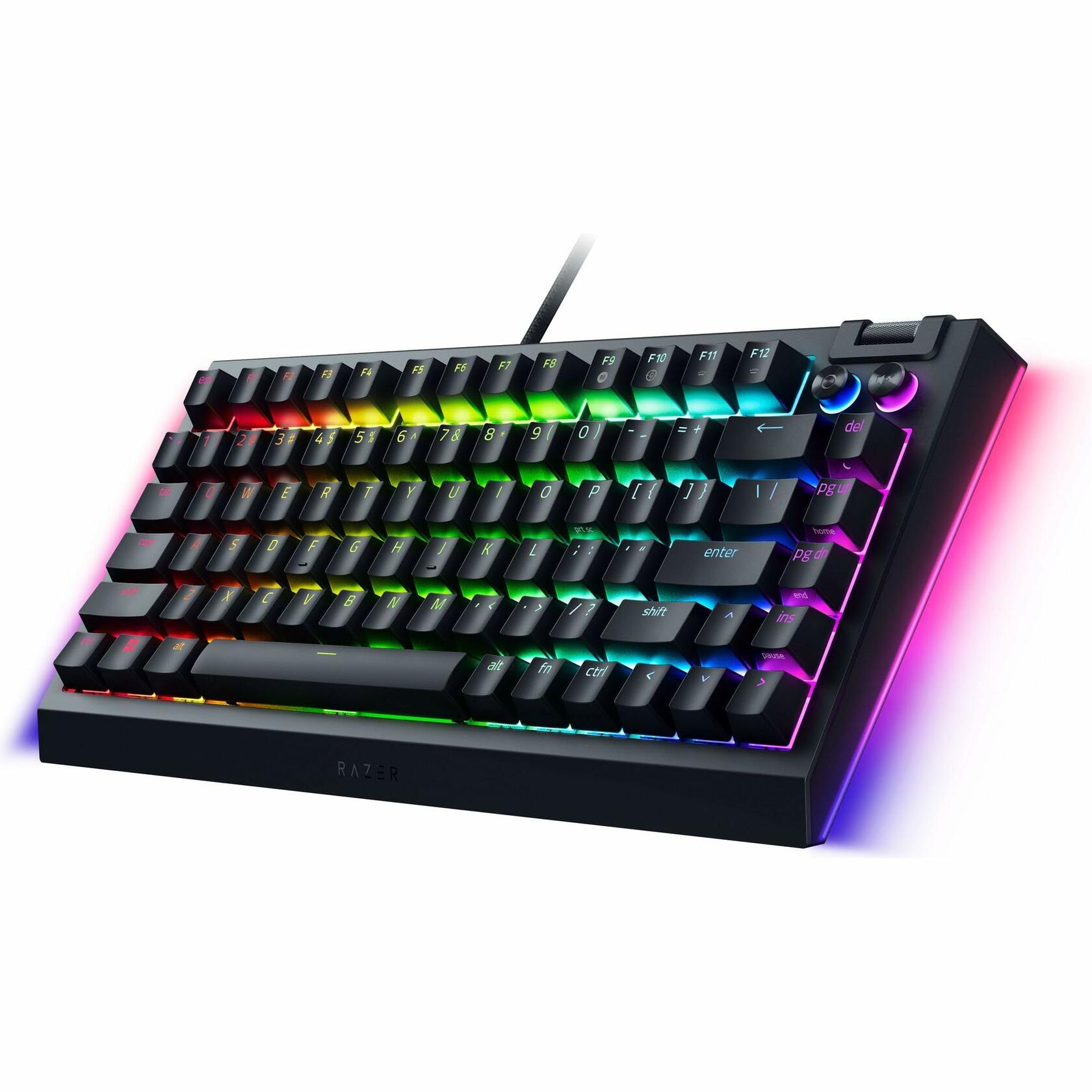 Razer BlackWidow V4 75% - Hot-Swappable Mechanical Gaming Keyboard, RGB/Black