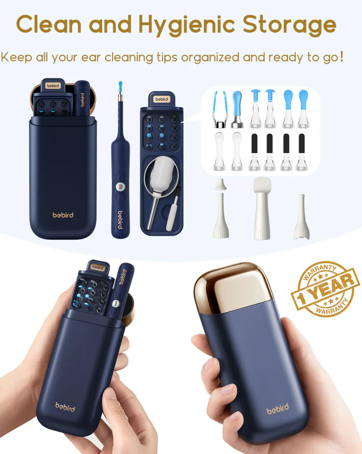 Bebird EarSight Plus Camera Ear Cleaner D39R - Blue