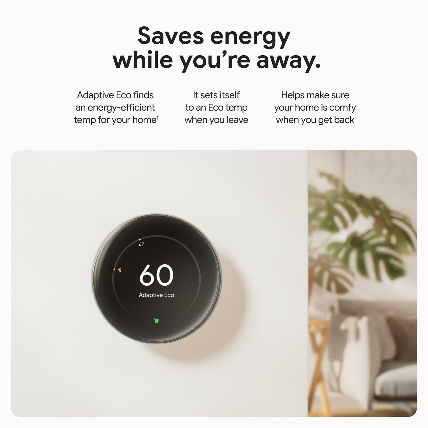 Google Nest Learning Thermostat 4thGen + Nest Temperature Sensor 2ndGen Obsidian