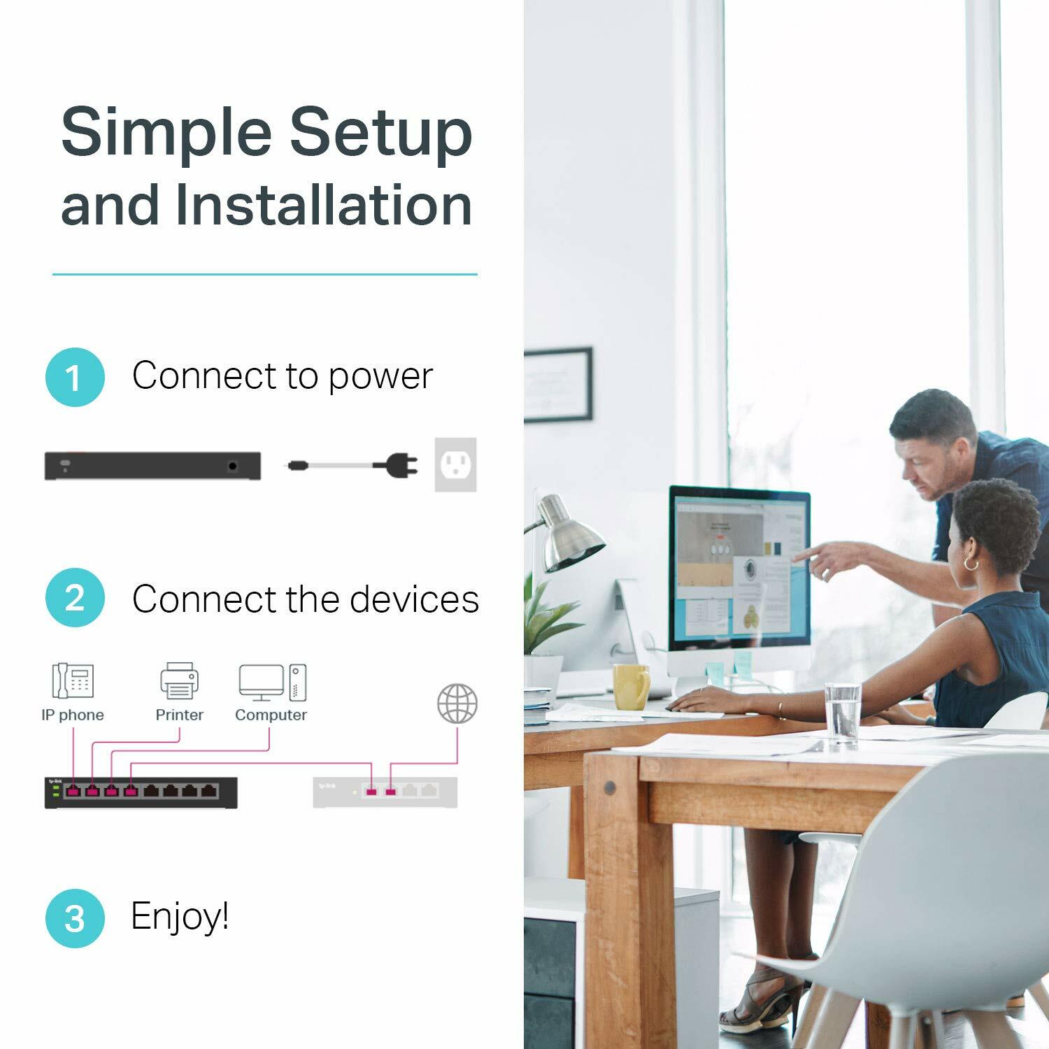 TP-Link 8-Port Gigabit Desktop/Rackmount PoE+ Switch (TL-SG1008MP)