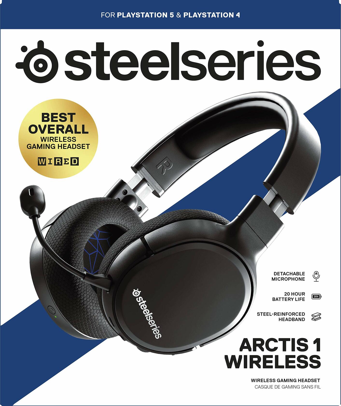 SteelSeries Arctis 1 Wireless Gaming Headset for Playstation (Black)