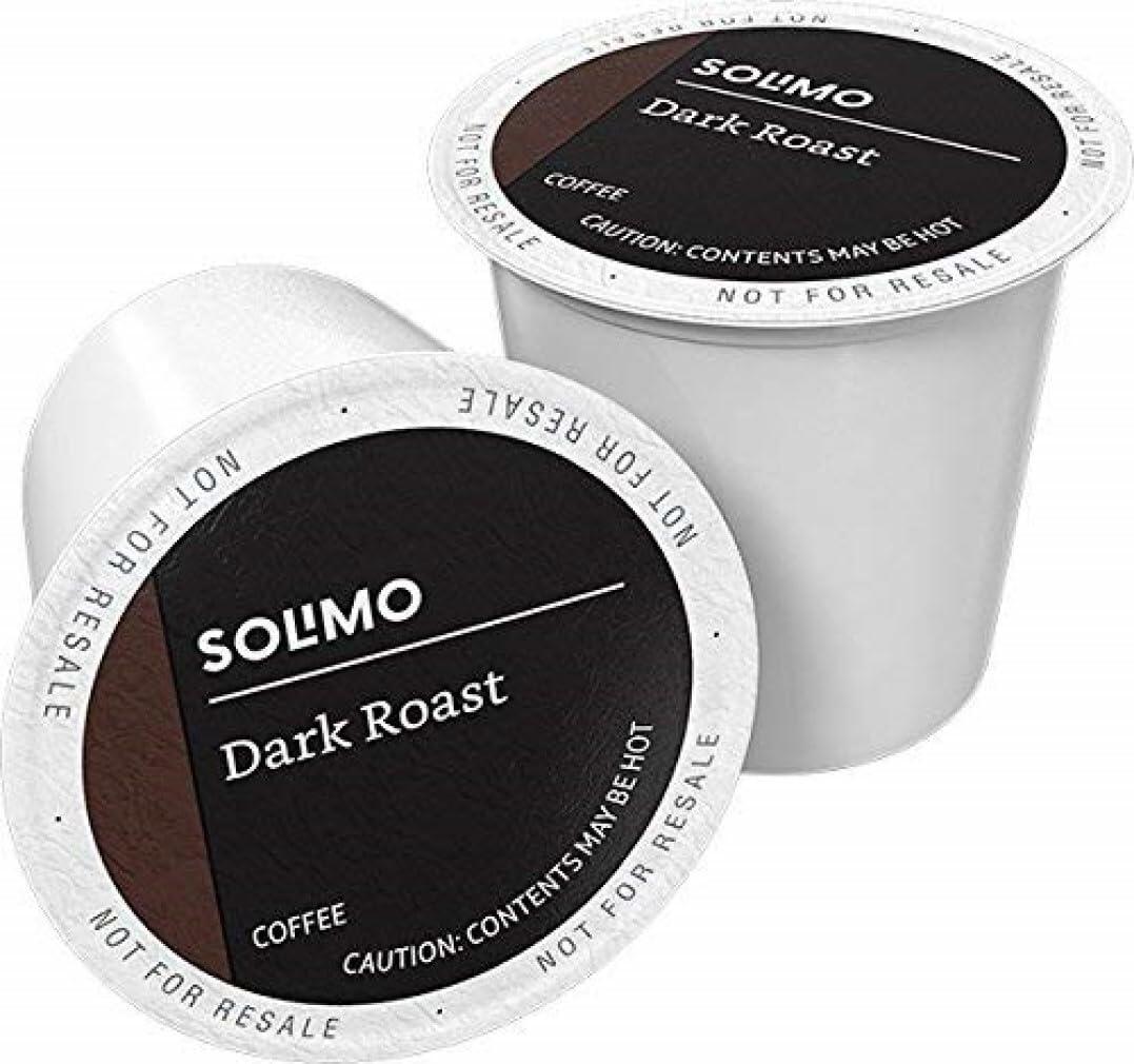 Solimo Dark Roast Keurig K-Cup Coffee Pods, 100ct