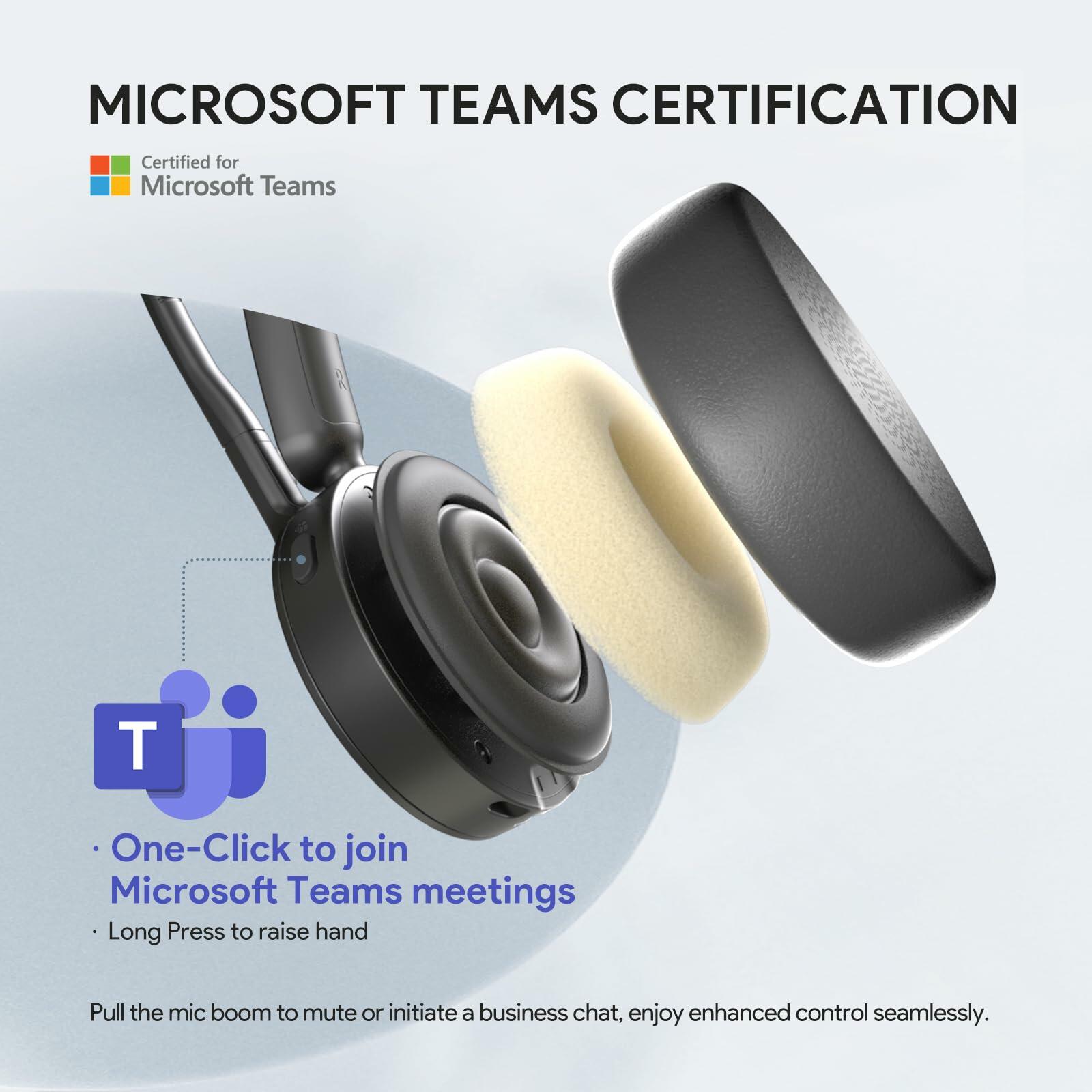 Yealink BH70 Mono Bluetooth Headset w/Mic, Microsoft Teams, USB-A  - Black