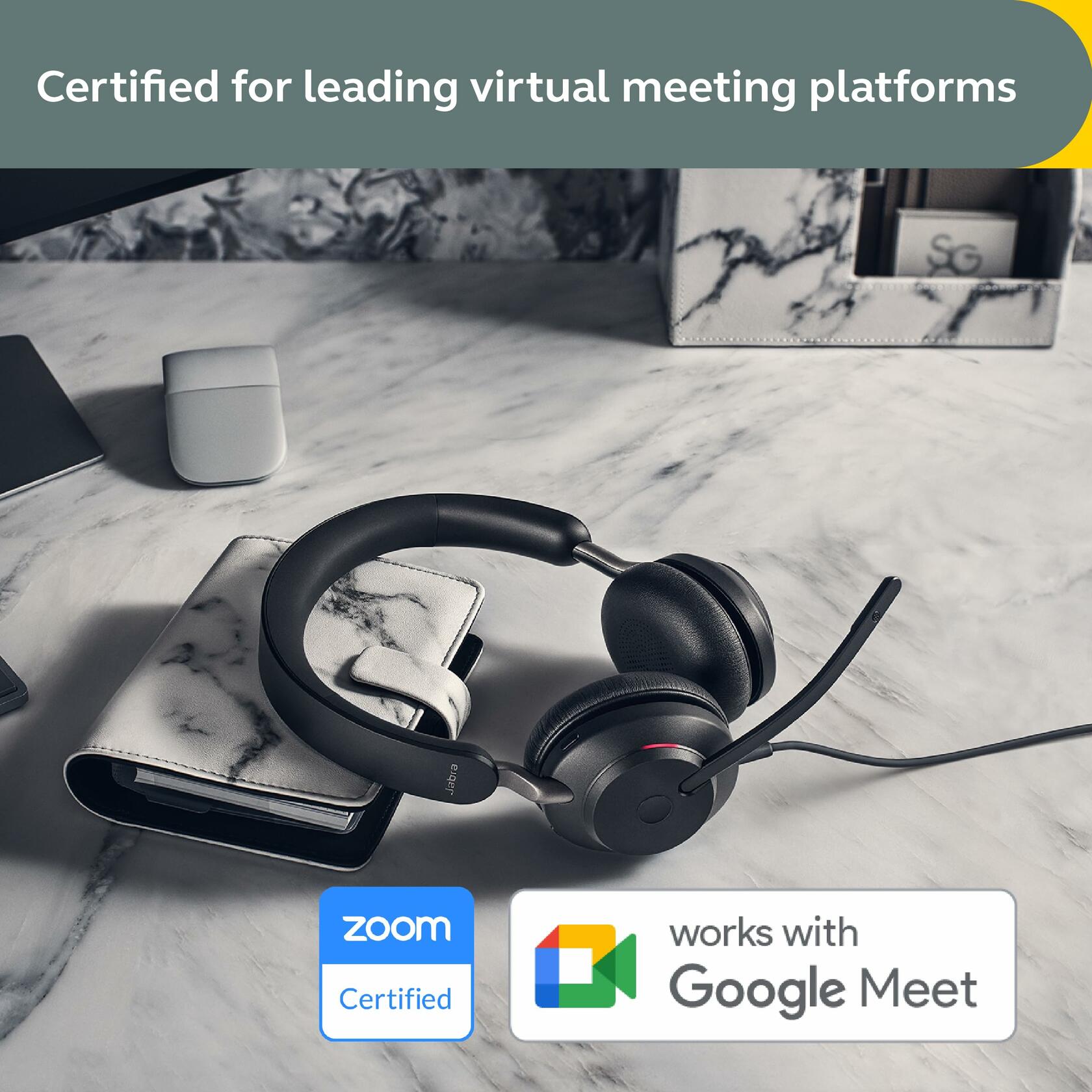 Jabra Evolve2 40 SE Wired Noise Cancelling Stereo Headset, MS Teams USB-C, Black