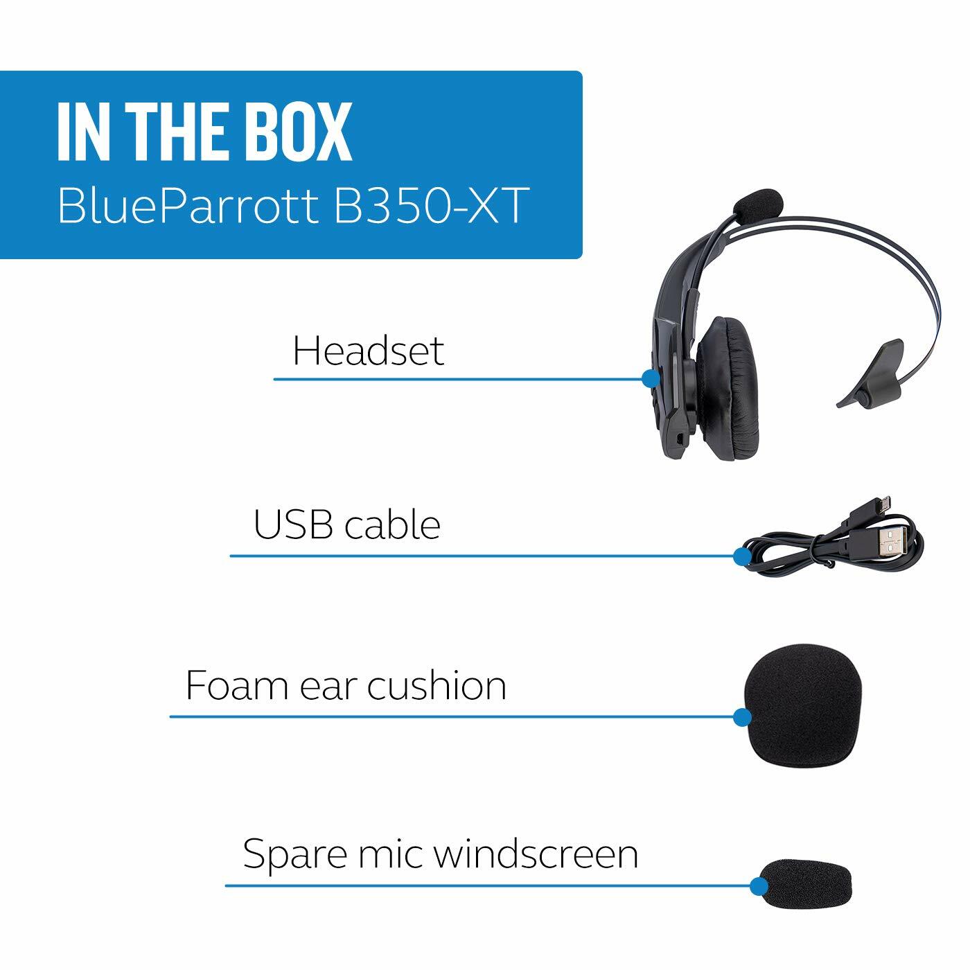 BlueParrott B350-XT Noise Cancelling Mono Bluetooth Headset