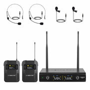 Phenyx Pro UHF Wireless Microphone System 2x30 Tunable Frequencies (PTU-52-2B)