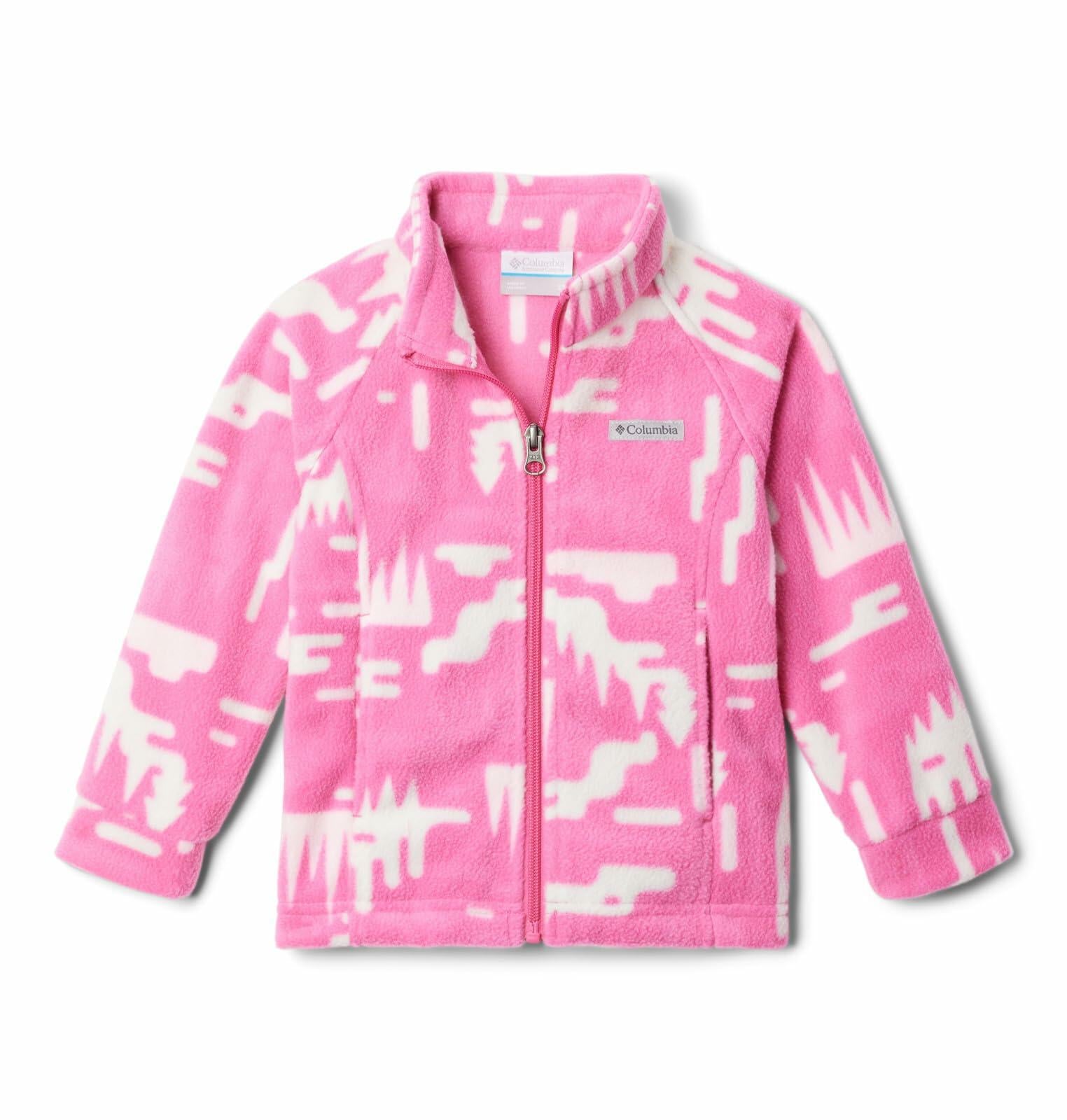Columbia Benton Springs II Printed Fleece, Youth 6-12, Pink/White