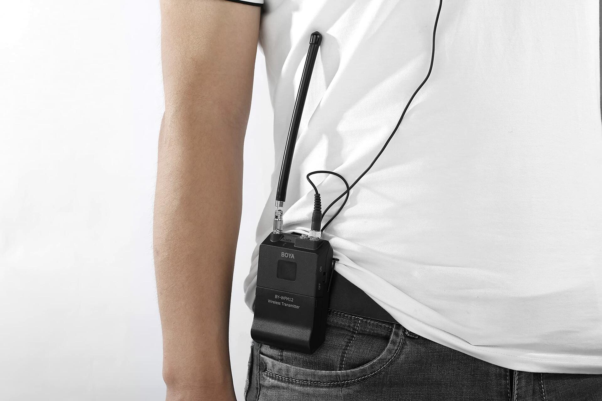 Boya BY-WFM12 VHF Wireless Microphone System, Omnidirectional Lavalier