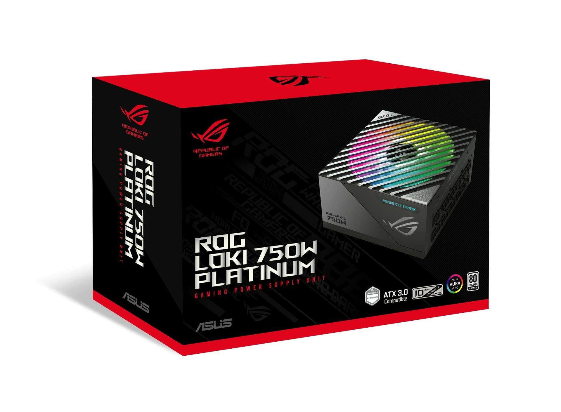ASUS ROG Loki 750W Platinum Gaming Power Supply, 80+ Platinum, ATX 3.0, PCIe 5.0