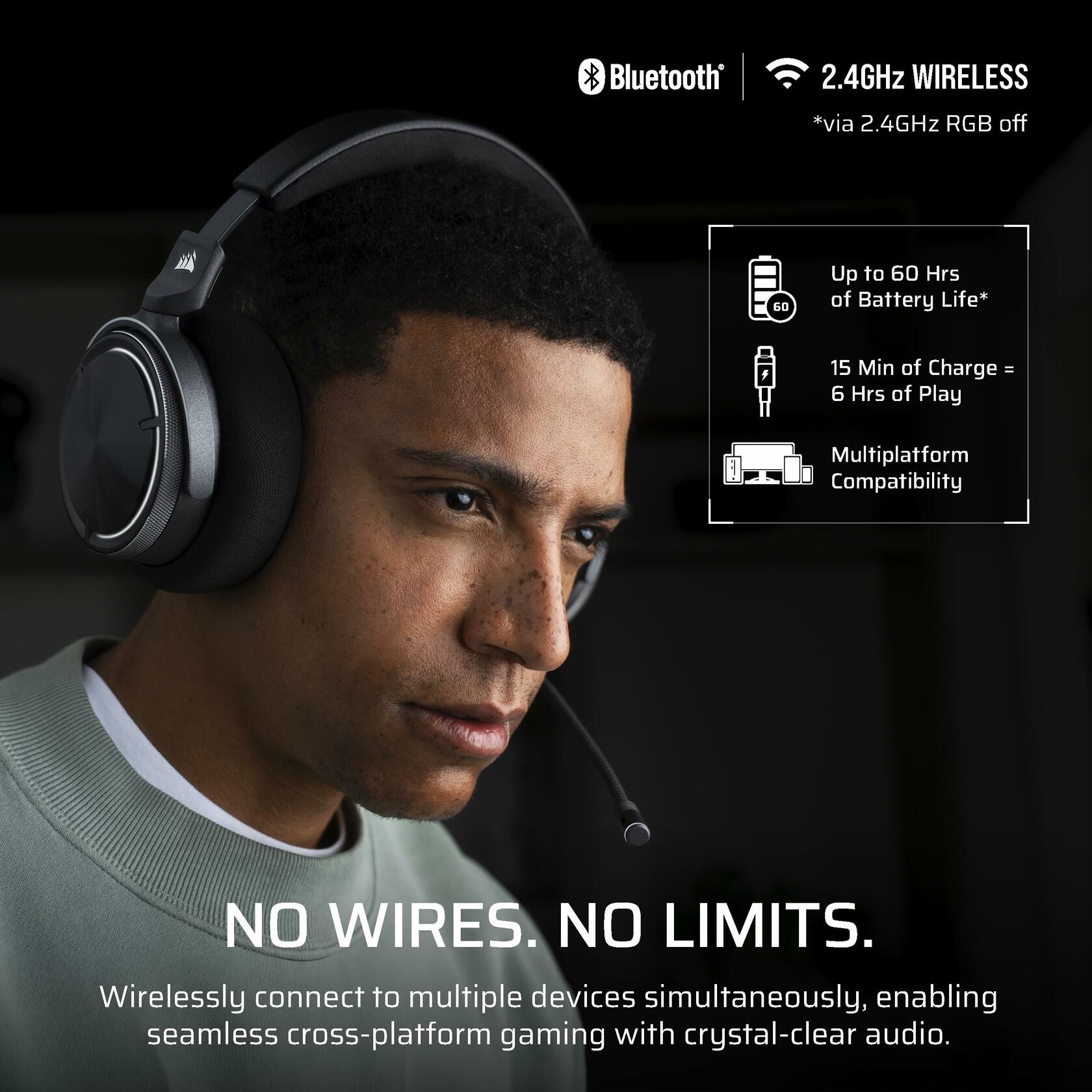 Corsair Virtuoso Max Wireless Xbox Series X|S Gaming Headset, Carbon Black