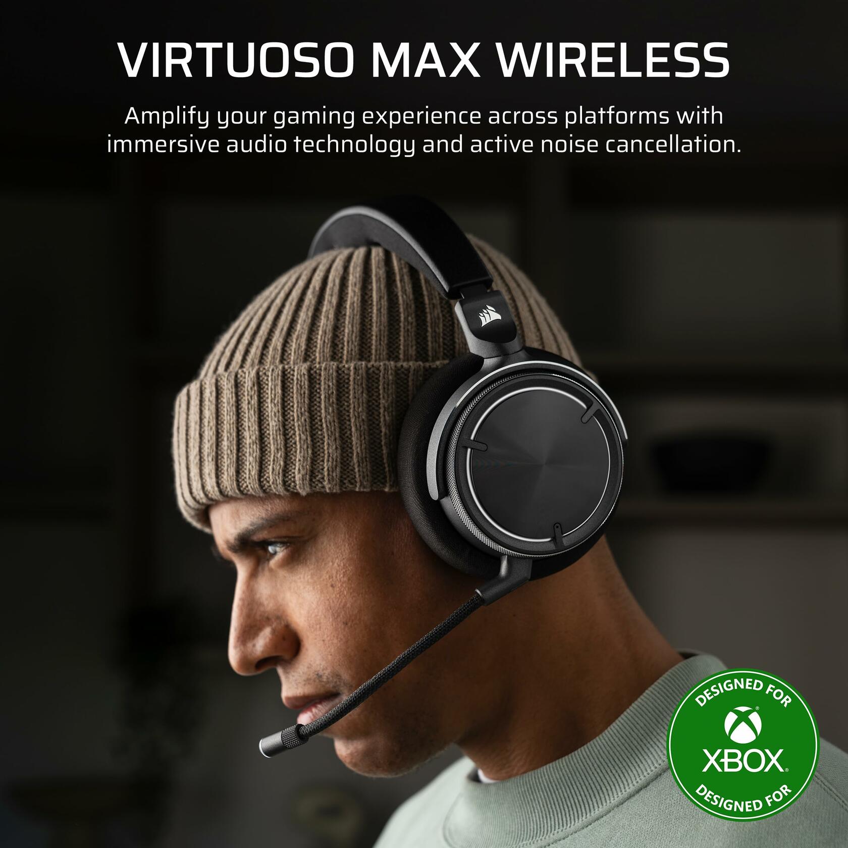 Corsair Virtuoso Max Wireless Xbox Series X|S Gaming Headset, Carbon Black