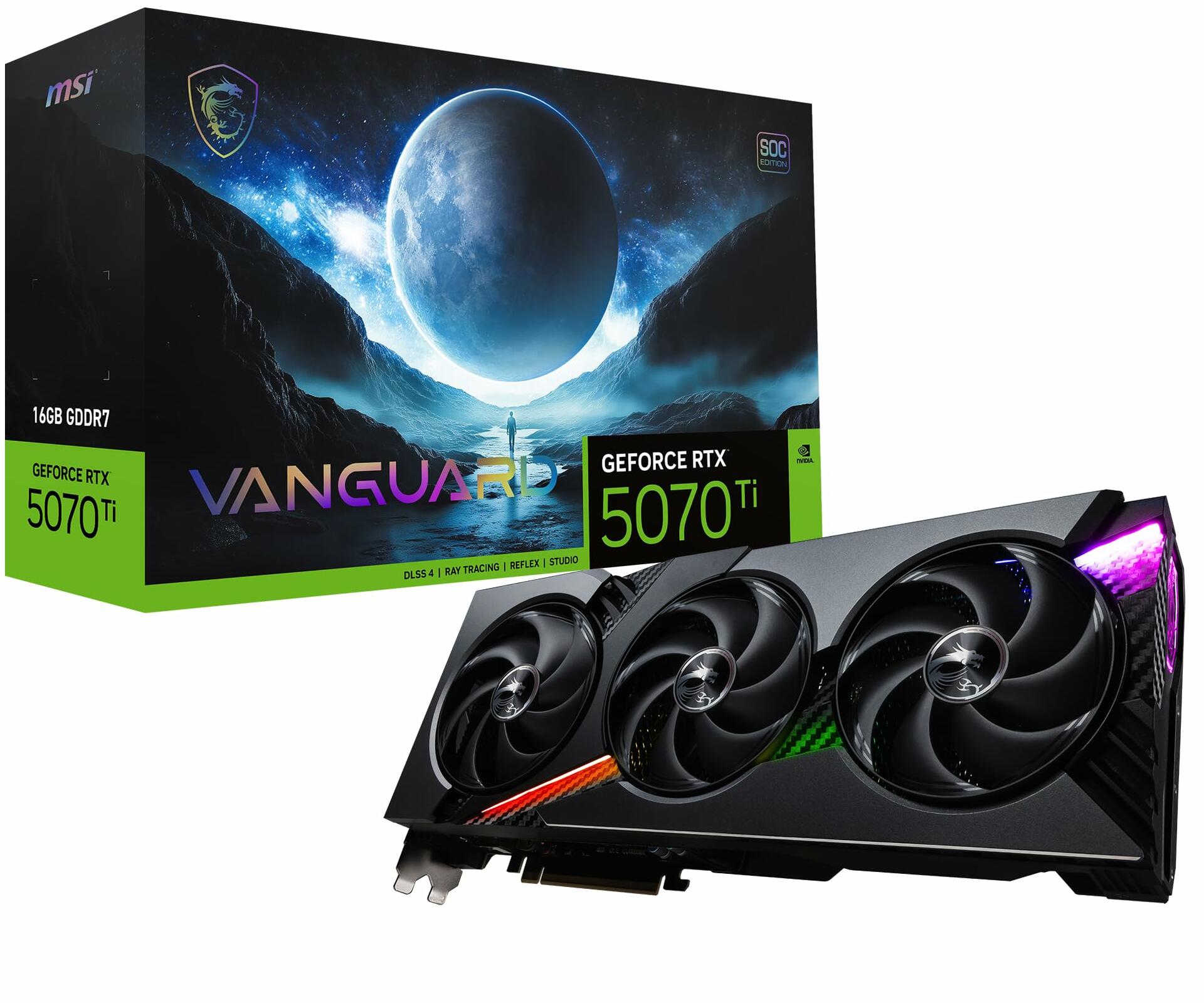 MSI VANGUARD GeForce RTX 5070 Ti Graphics Card RTX 5070 Ti 16G VANGUARD SOC