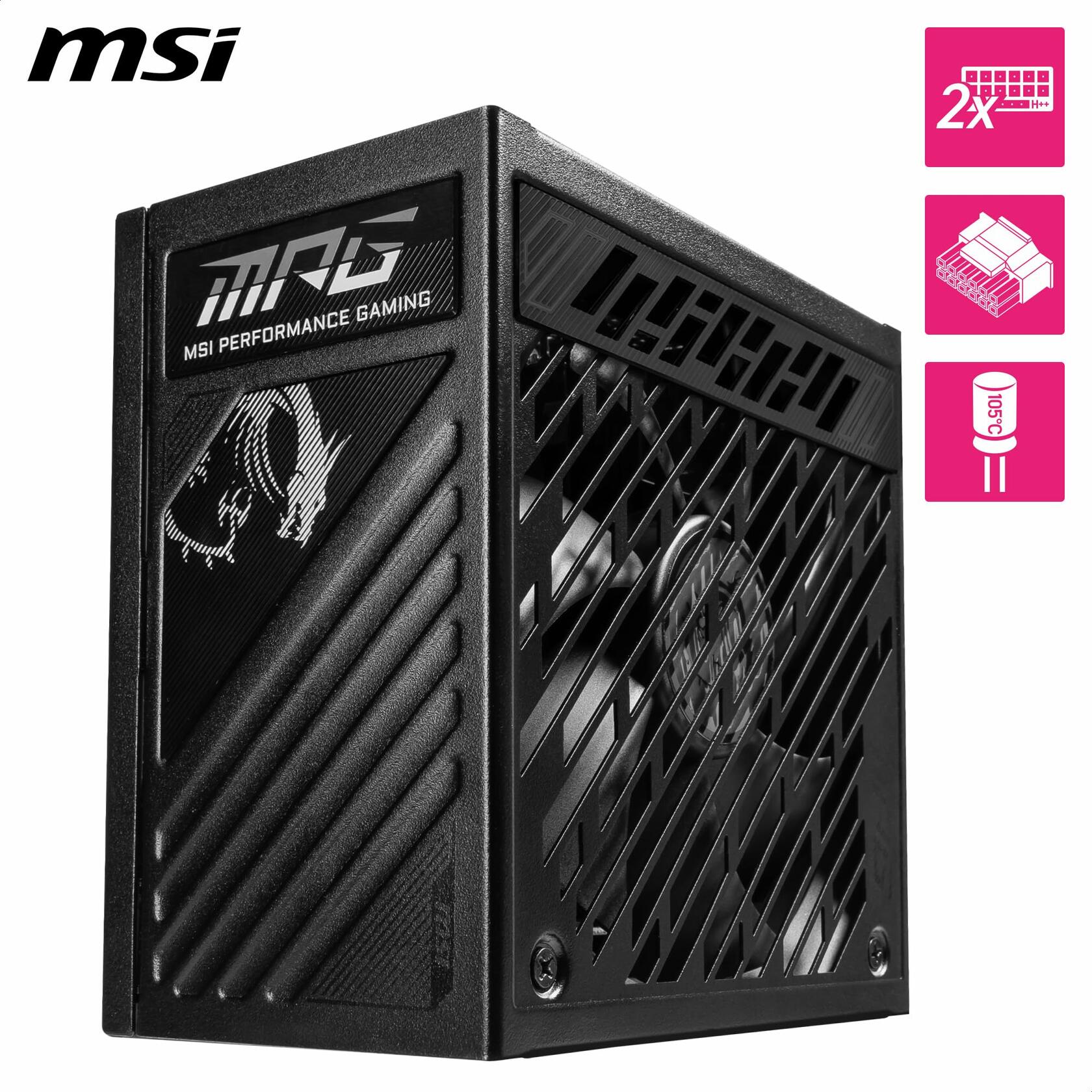 MSI MPG A850GS PCIe5 Fully Modular, 850W Gaming Power Supply, 80+ Gold
