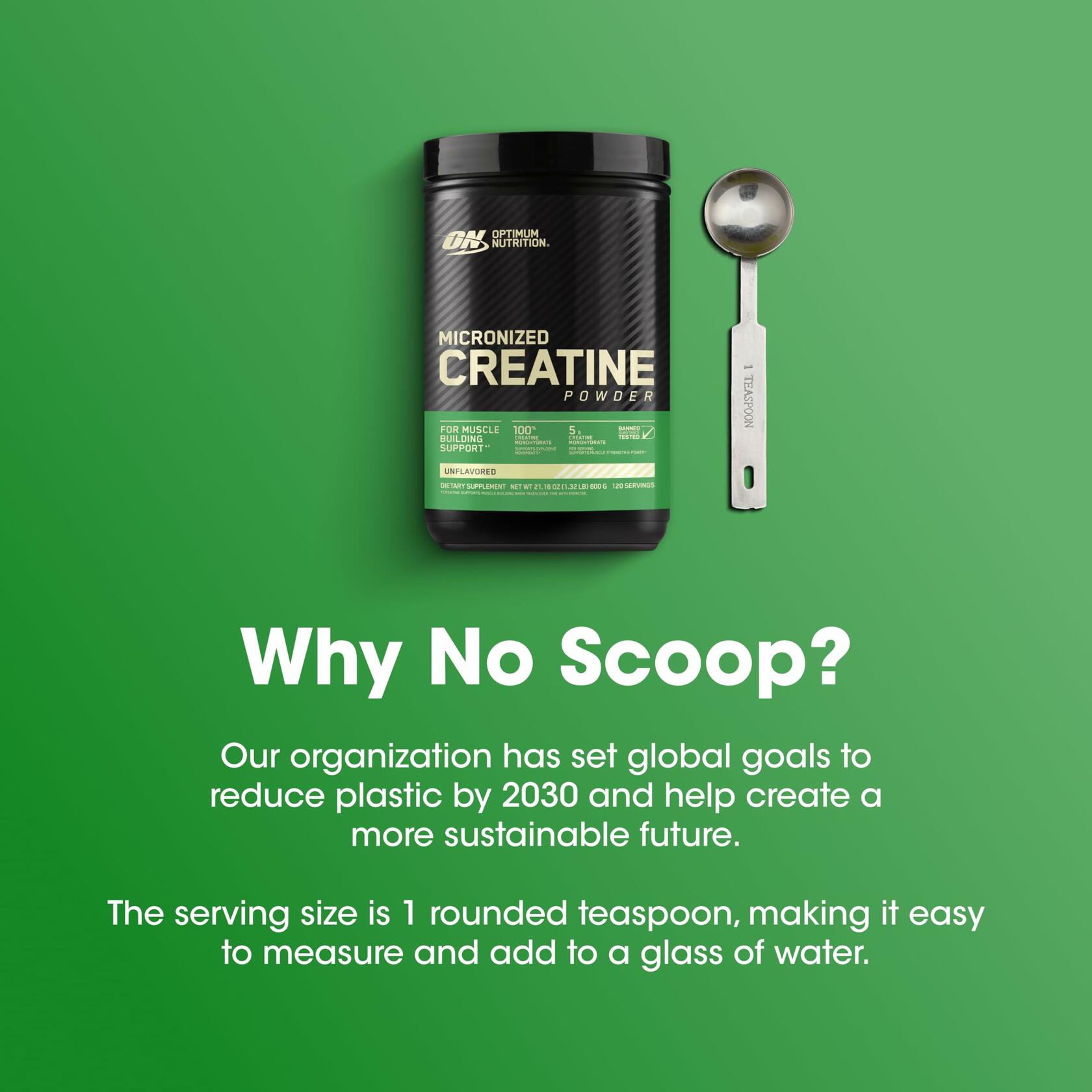 Optimum Nutrition Micronized Creatine Monohydrate Powder - Unflavored, 120 Servings