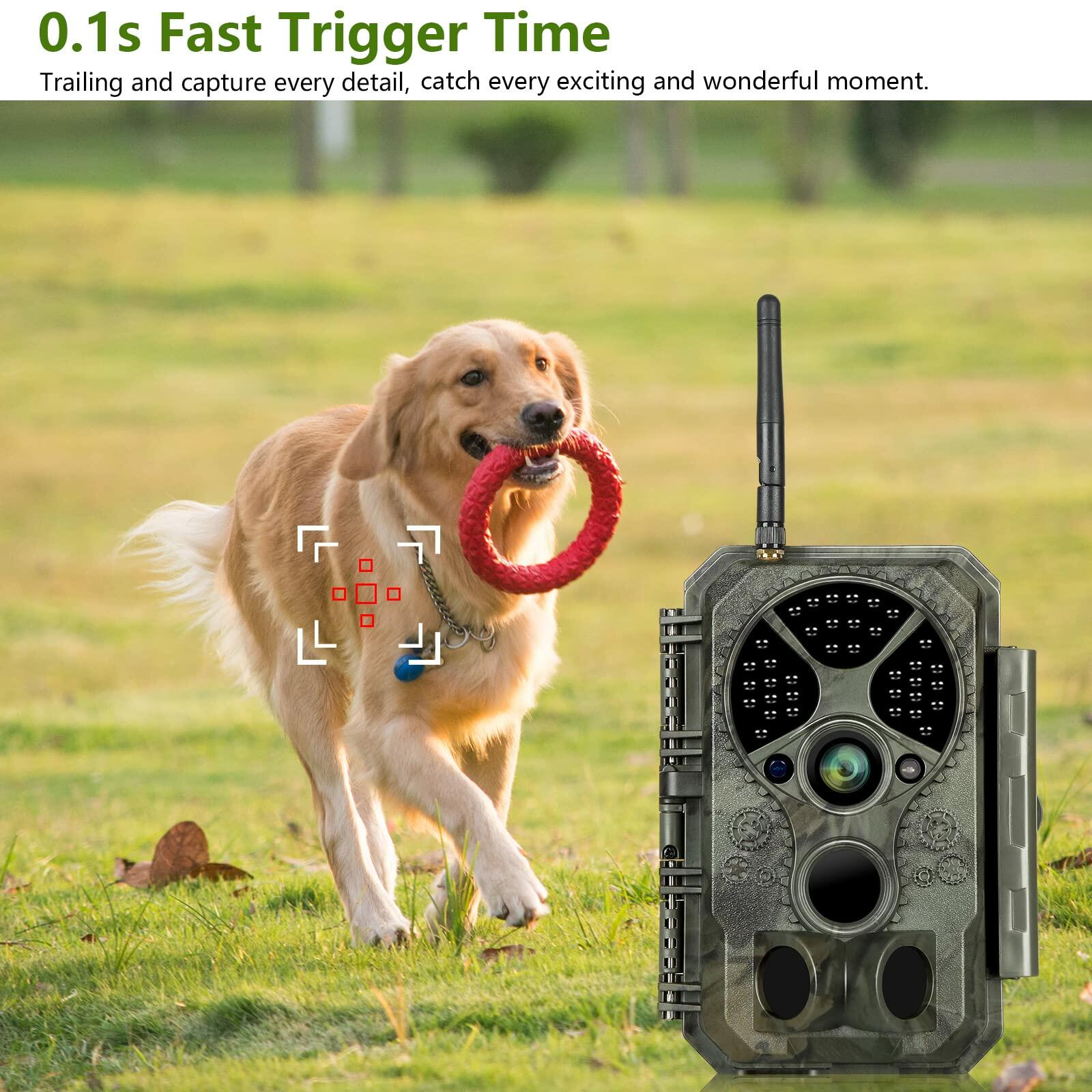 Folgtek WiFi Trail Camera, Wireless, 48MP/1296P, Night Vision, Motion Activated