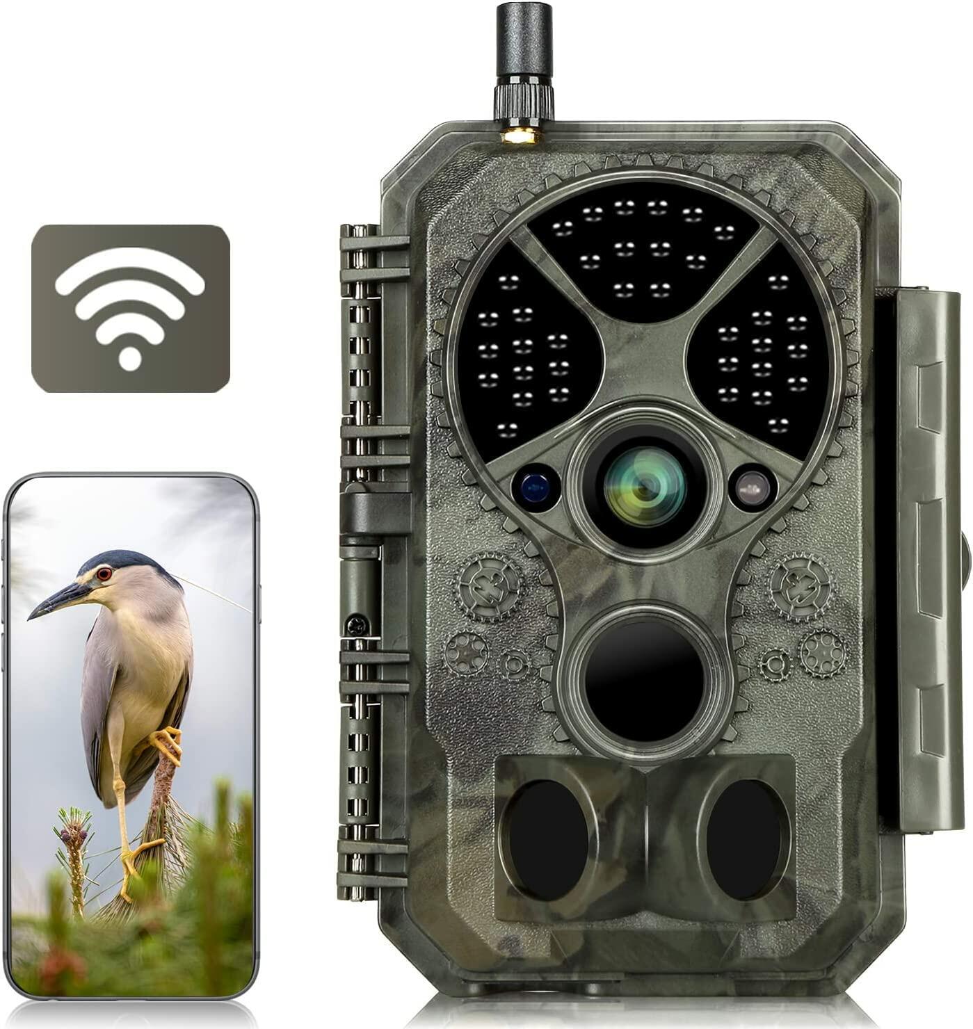 Folgtek WiFi Trail Camera, Wireless, 48MP/1296P, Night Vision, Motion Activated