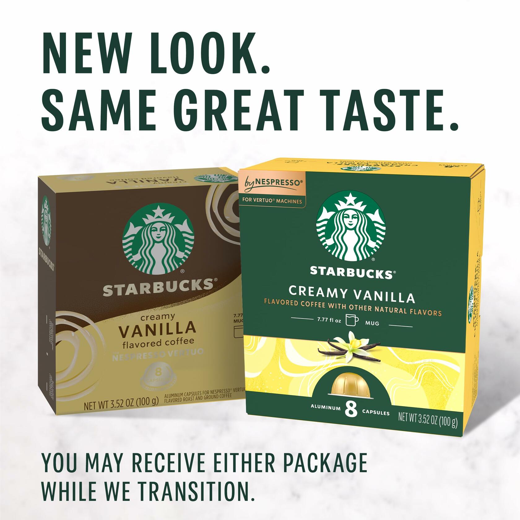 Starbucks by Nespresso Vertuo Line Creamy Vanilla Flavor Light Roast Coffee Pods - 32ct
