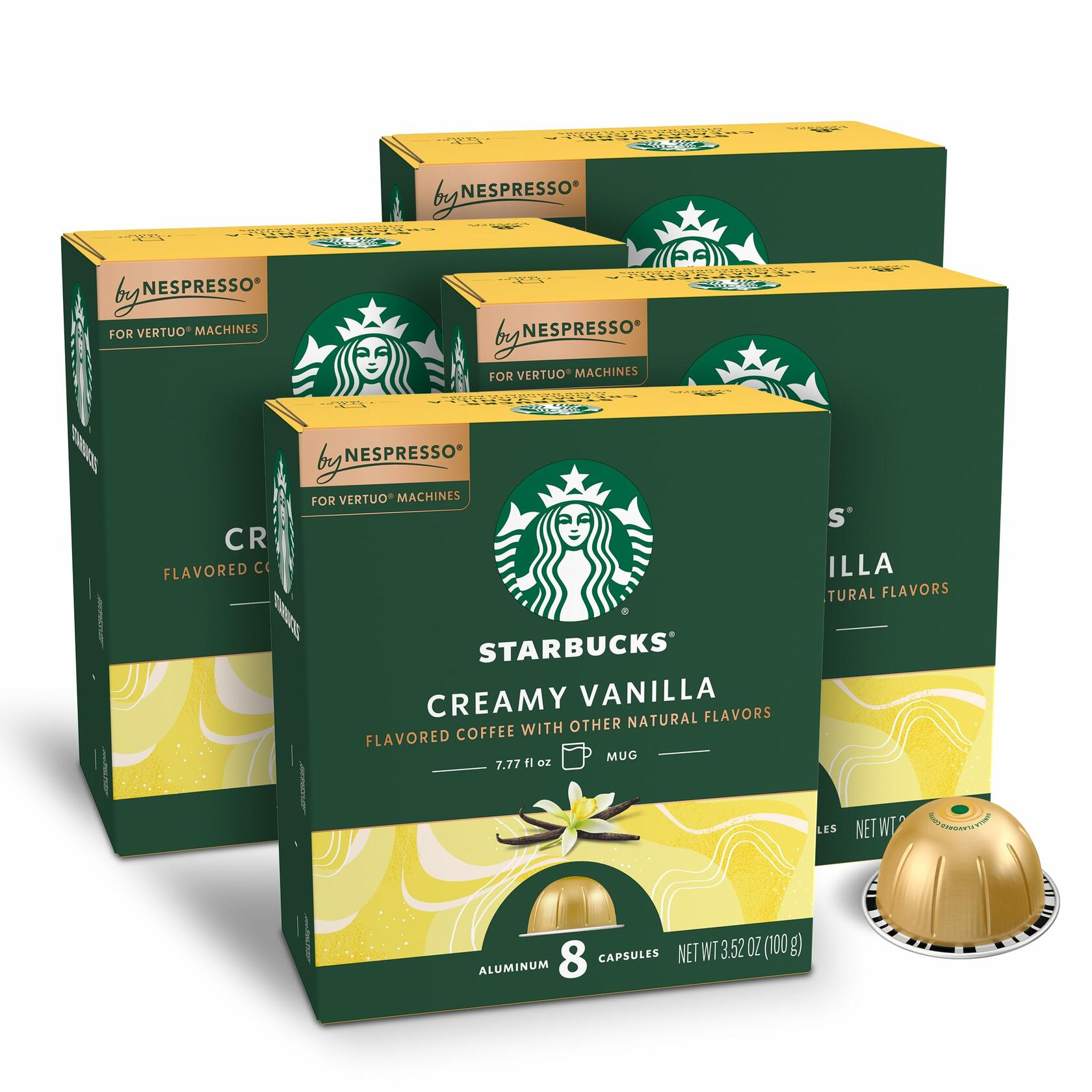 Starbucks by Nespresso Vertuo Line Creamy Vanilla Flavor Light Roast Coffee Pods - 32ct