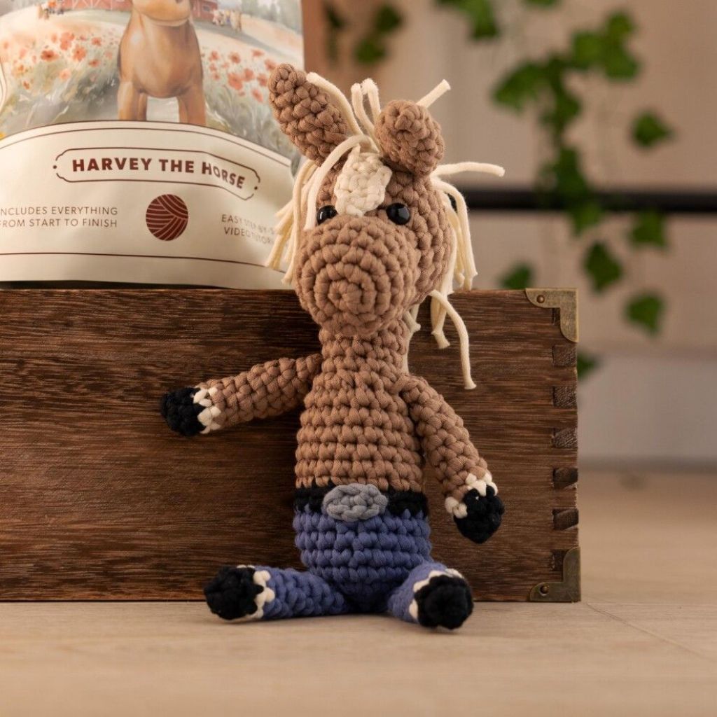 Amigurumi Crochet Kit for Beginners with Step-by-Step Video Tutorials - Harvey the Horse