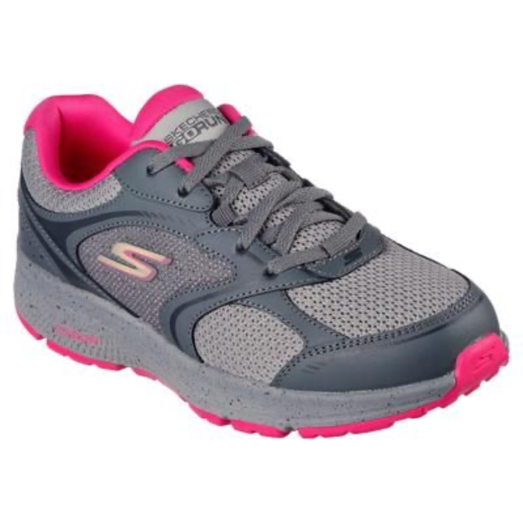 Skechers Women's GO RUN Consistent Running Shoes, Vivid Horizon Gray/Pink - Size 8.5 Wide