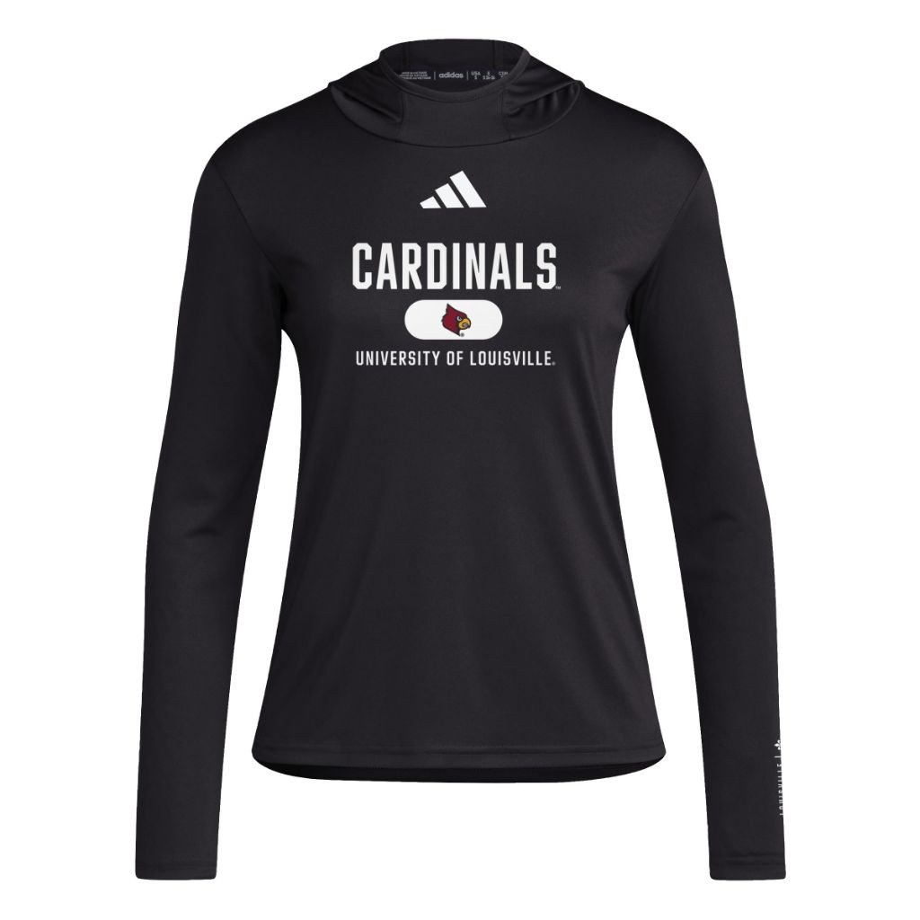 Adidas Women's D4T University of Louisville Lightweight Hoodie, Black - Large/Tall