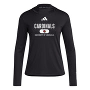 Adidas Women's D4T University of Louisville Lightweight Hoodie, Black - Large/Tall