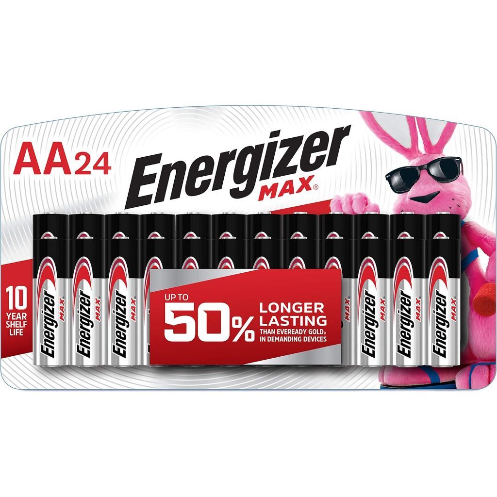 Energizer MAX AA Batteries (24 Pack), Double A Alkaline Batteries