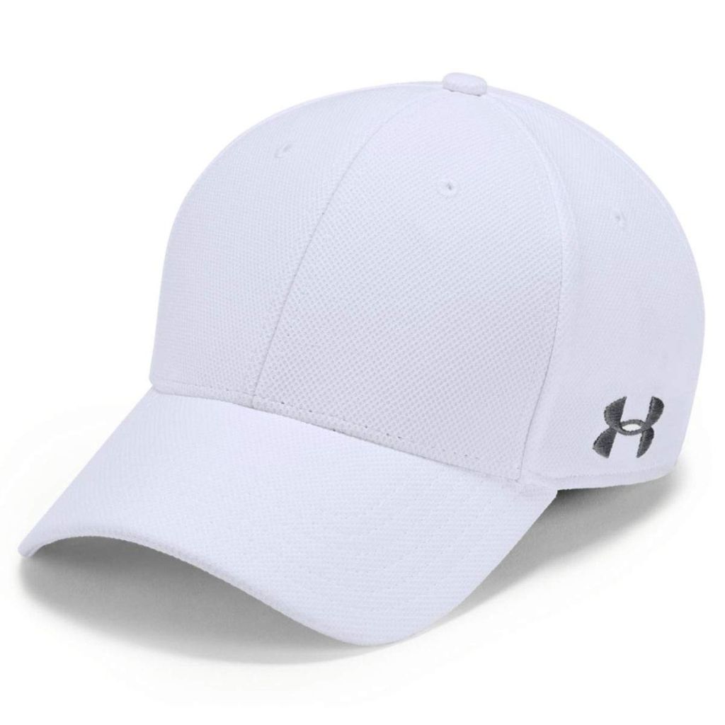 SZ XL \ 2XL Under Armour Men's Blank Blitzing Cap, White (100)/Graphite