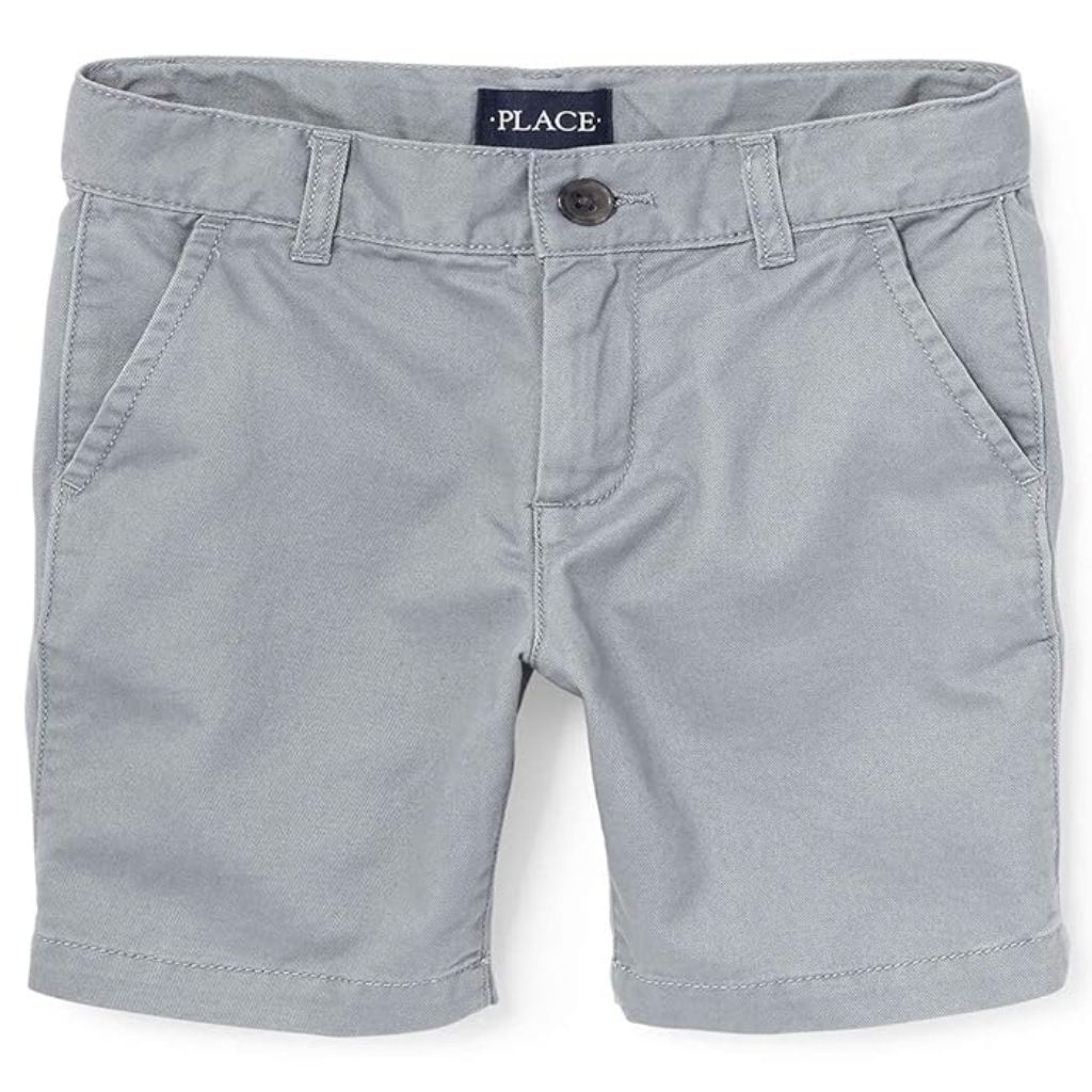 The Children's Place Stretch Chino Shorts (Little Kids/Big Kids) (Color Fin Grey) Size 7