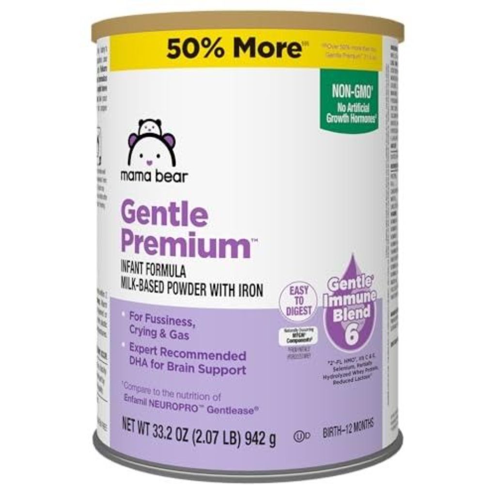 Mama Bear Gentle Premium Baby Formula Powder Immune Blend 6, 33.2oz