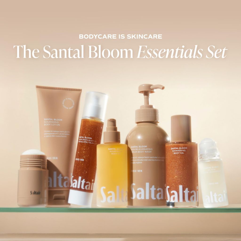 Saltair Body Oil - Luxurious Santal Bloom After Shower and Bath Oil – 4oz Pump Bottle