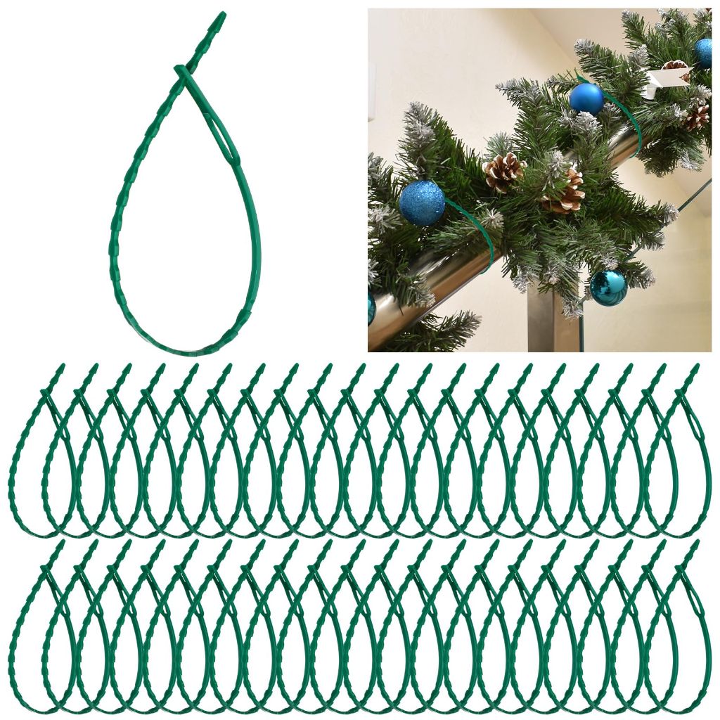 Amylove 40 Pcs 9 Inch Christmas Garland Ties