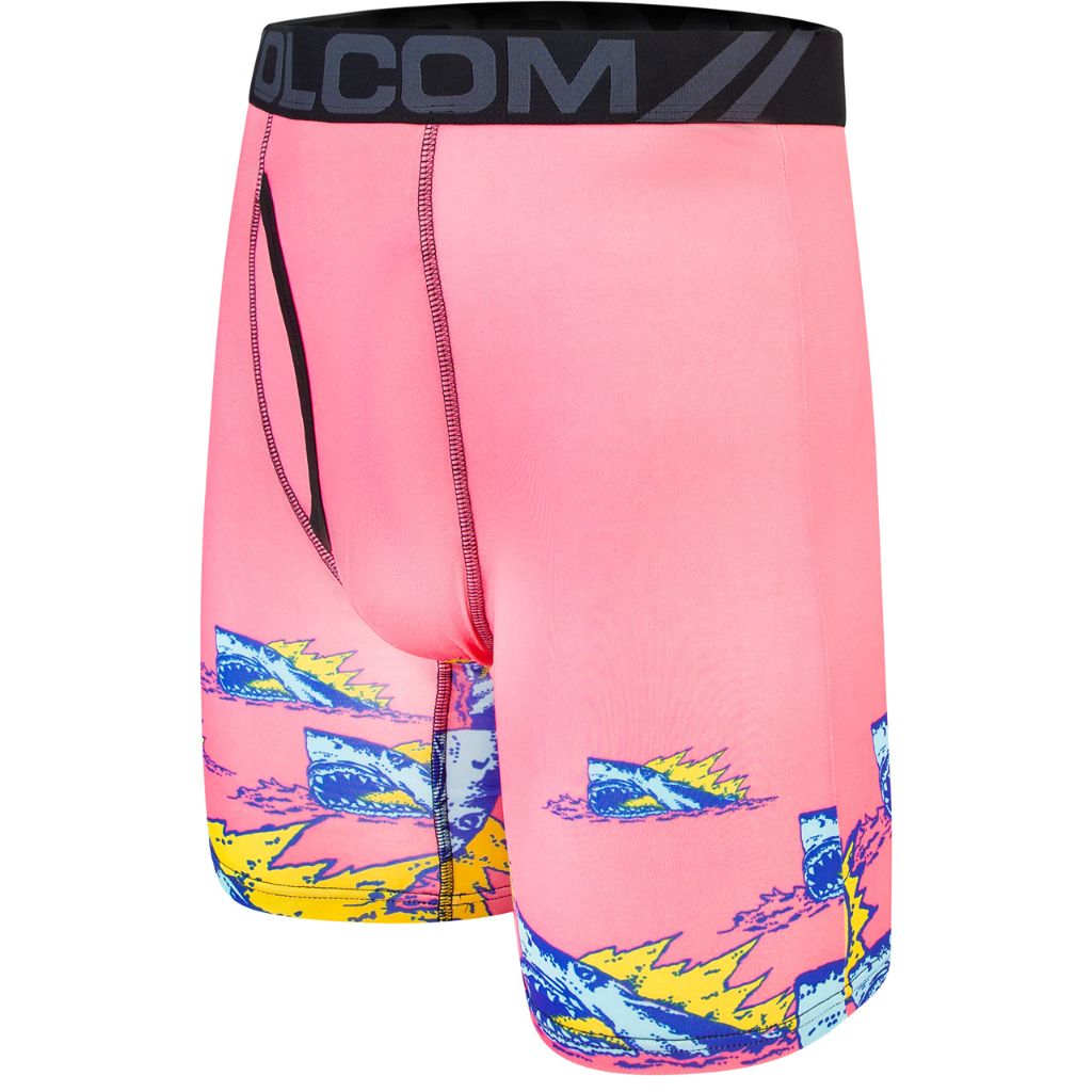 SZ M, Volcom Mens Boxer Briefs 3 Pack Poly Spandex Performance Boxer Briefs Underwear (Pink/Black/Blue)