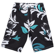Kanu Surf Big Boys Oahu Quick Dry Beach Swim Trunk, Oahu Black, Medium (10/12)