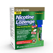 GoodSense Mini Nicotine Polacrilex Lozenge 4mg, Mint | 81-Count