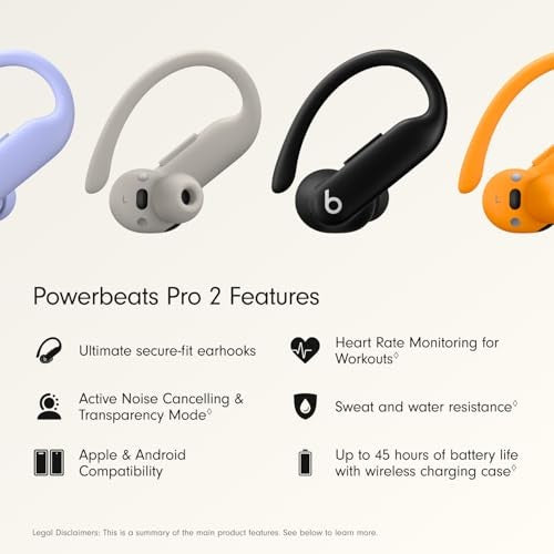 Beats Powerbeats Pro 2 High-Performance Wireless Earhook Earbuds - Jet Black