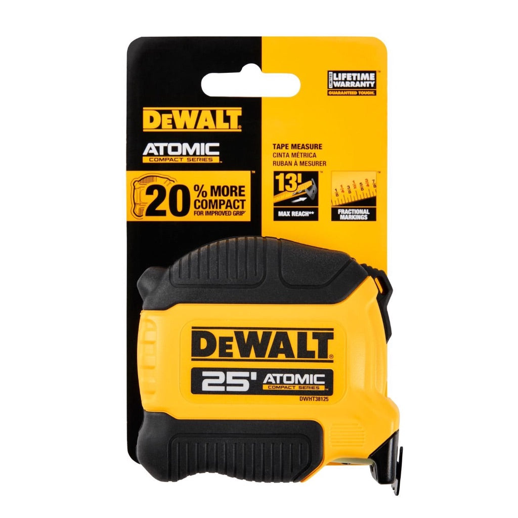 DeWalt ATOMIC Compact Series 25 ft. Tape Measure