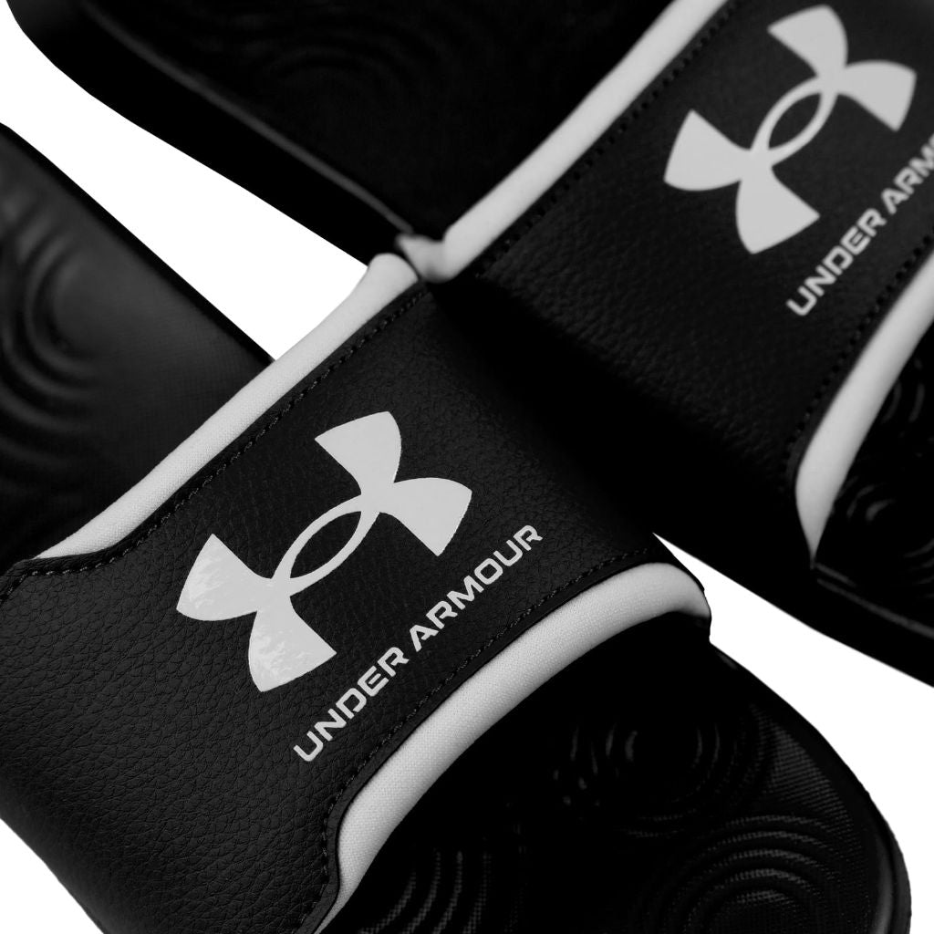 Under Armour Men's Ignite Select Slider Sandal - Black/White, Size 13